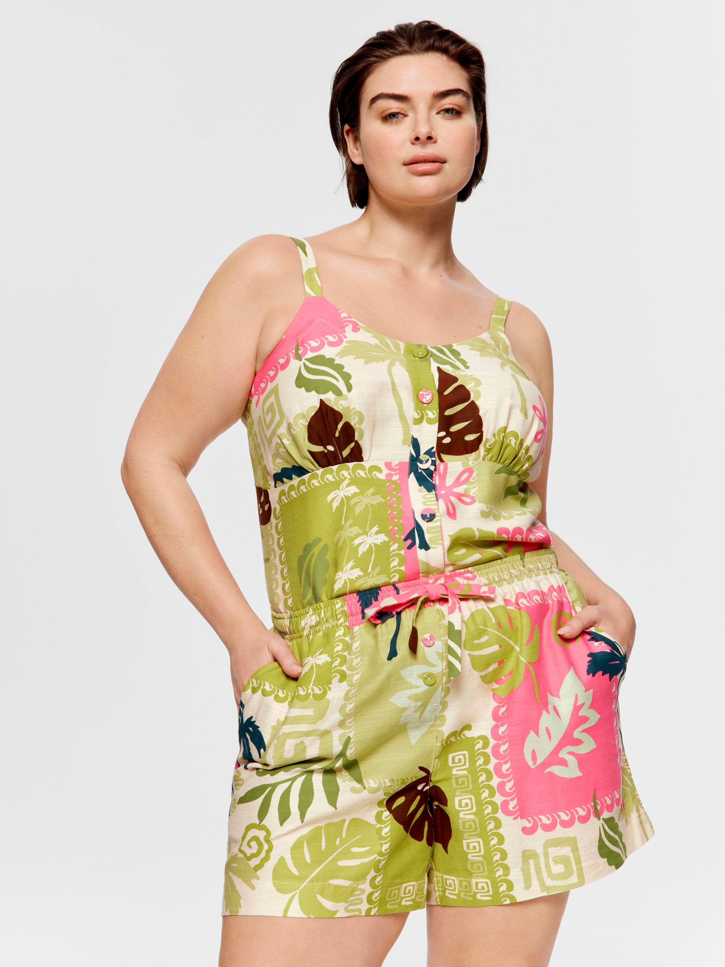 P.A. Plus Tropical Palm Mid Short