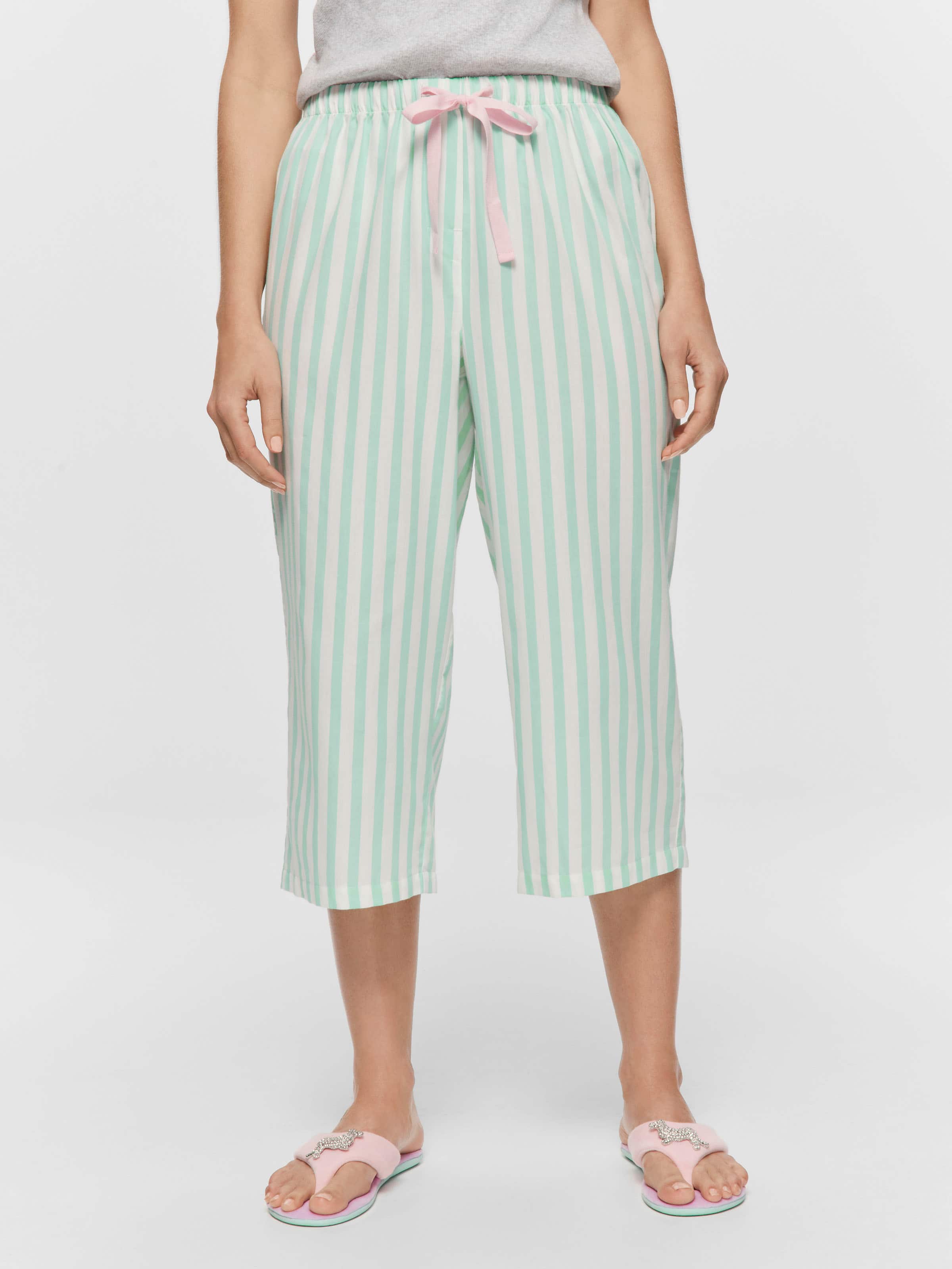 Green Stripe 3/4 Pj Pant
