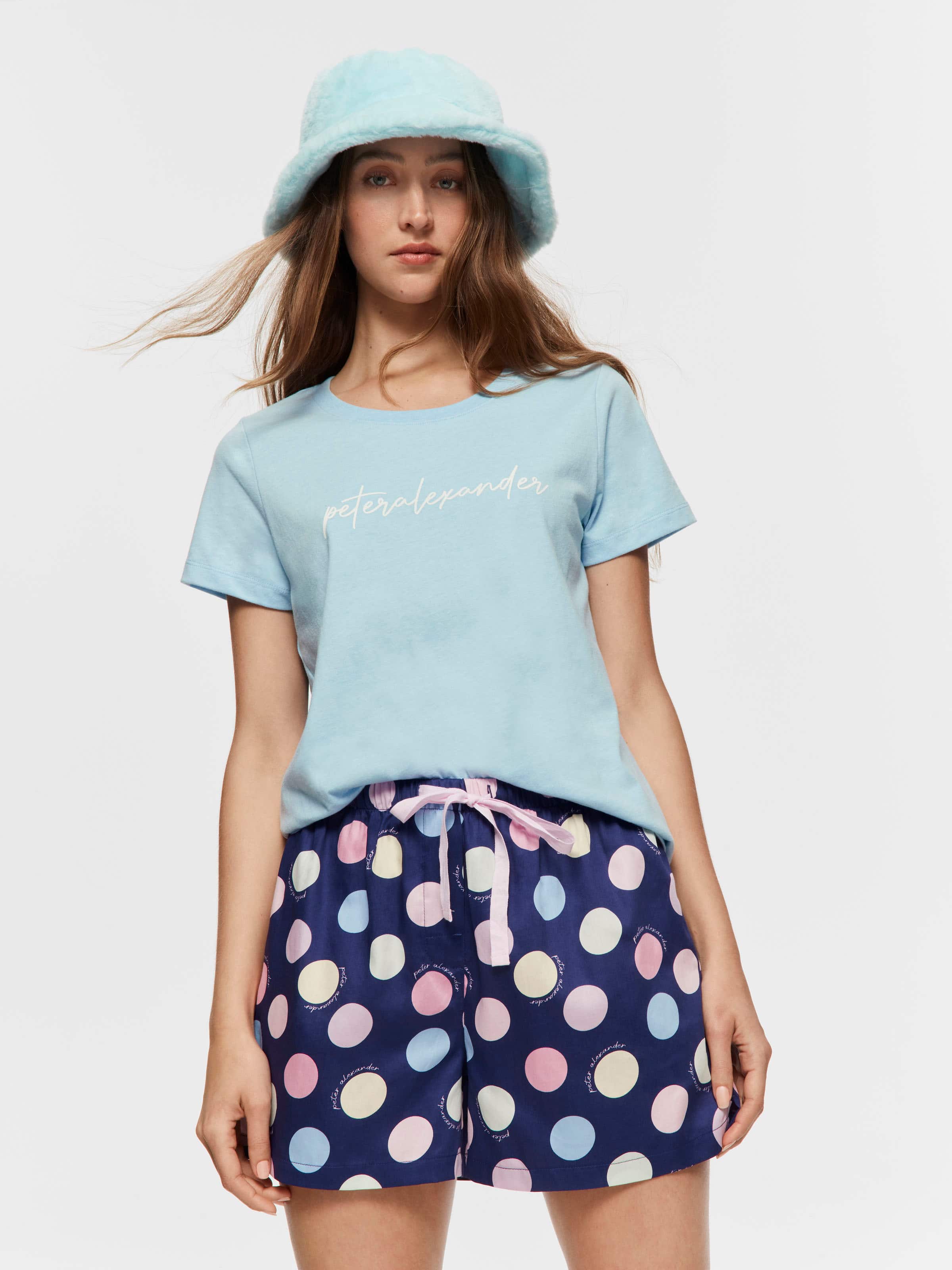 Navy Spot Mid Short