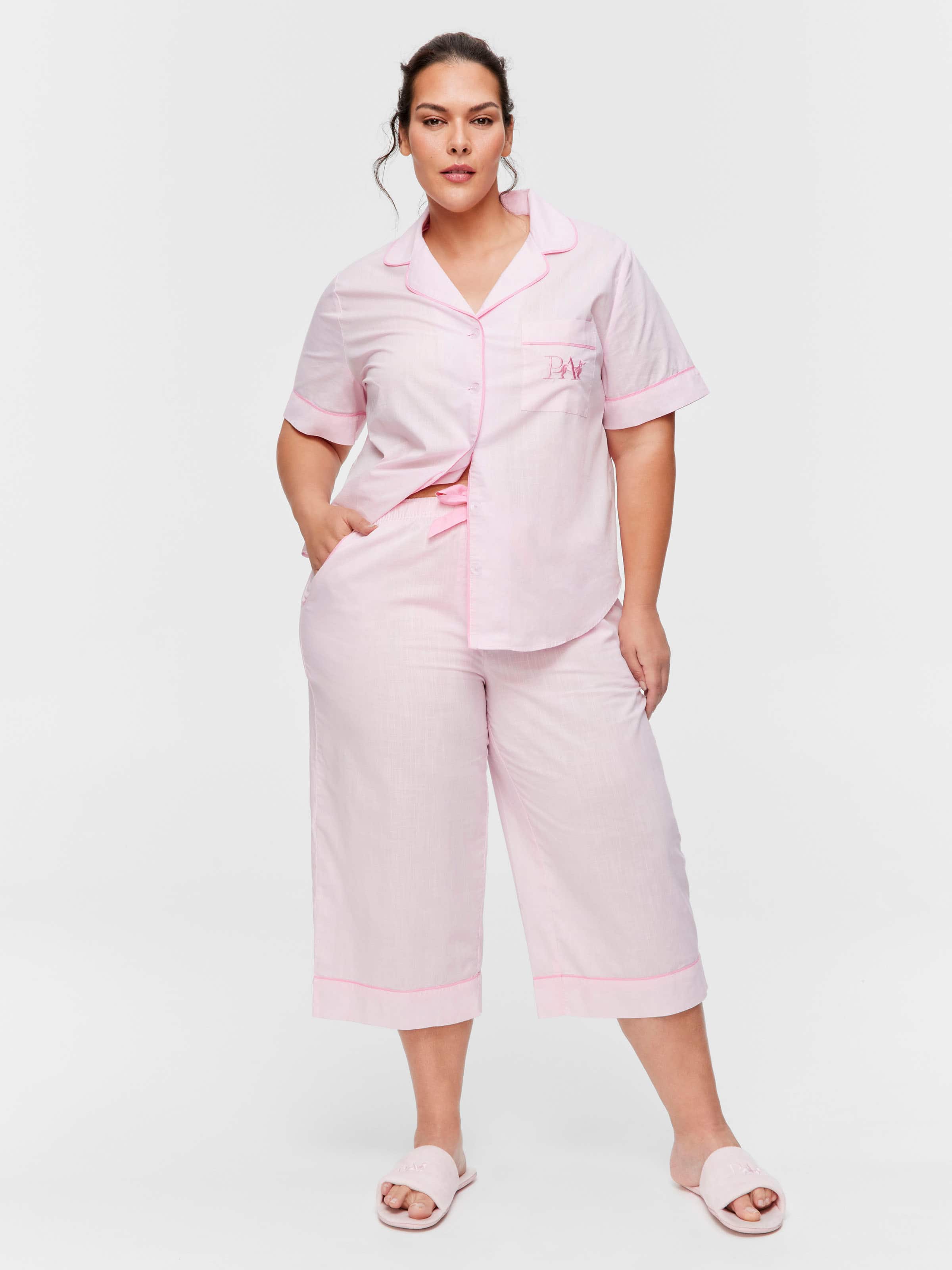 P.A. Plus Pink Classic 3/4 Pj Pant