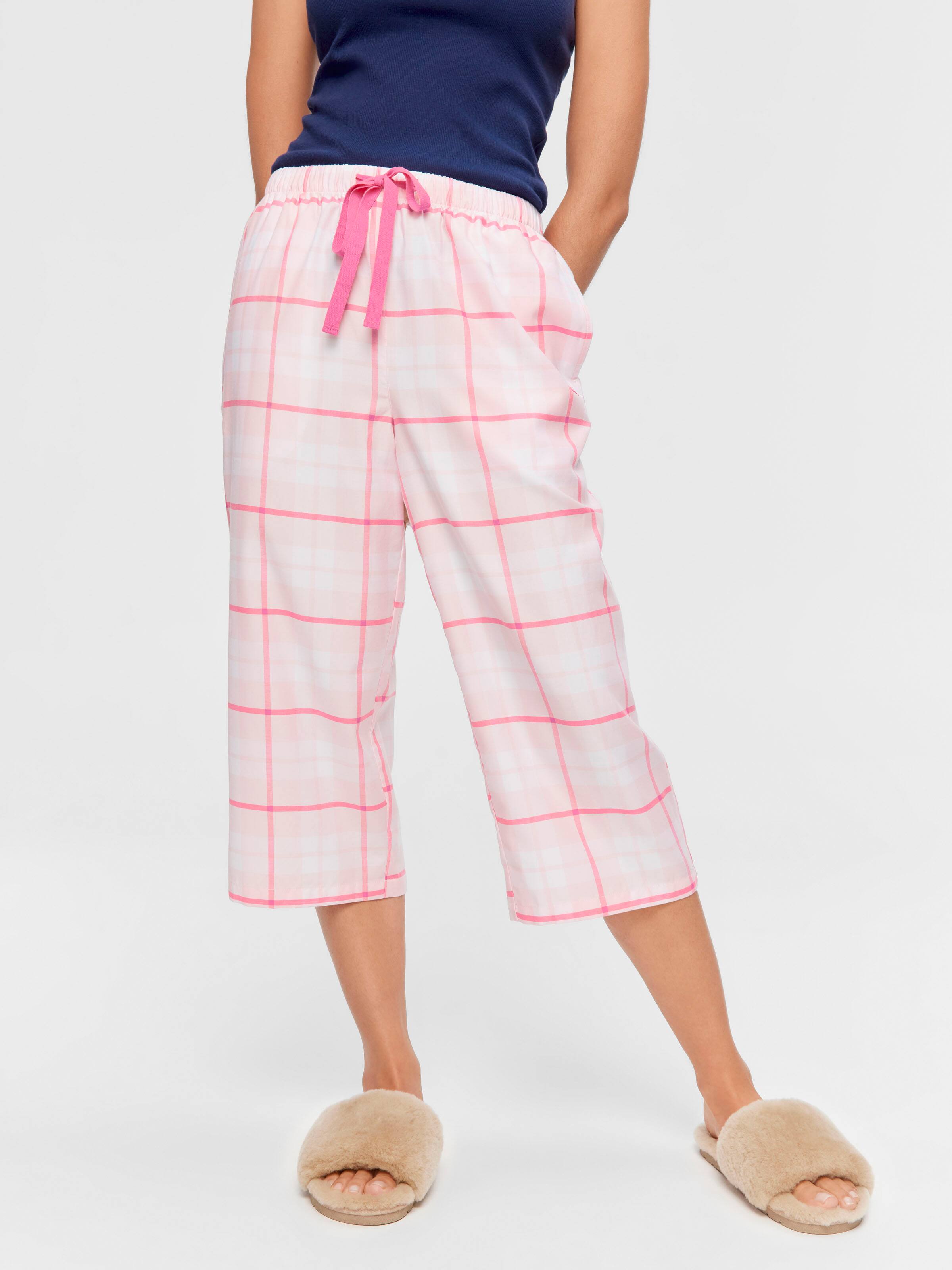 Pink Check Classic 3/4 Pj Pant
