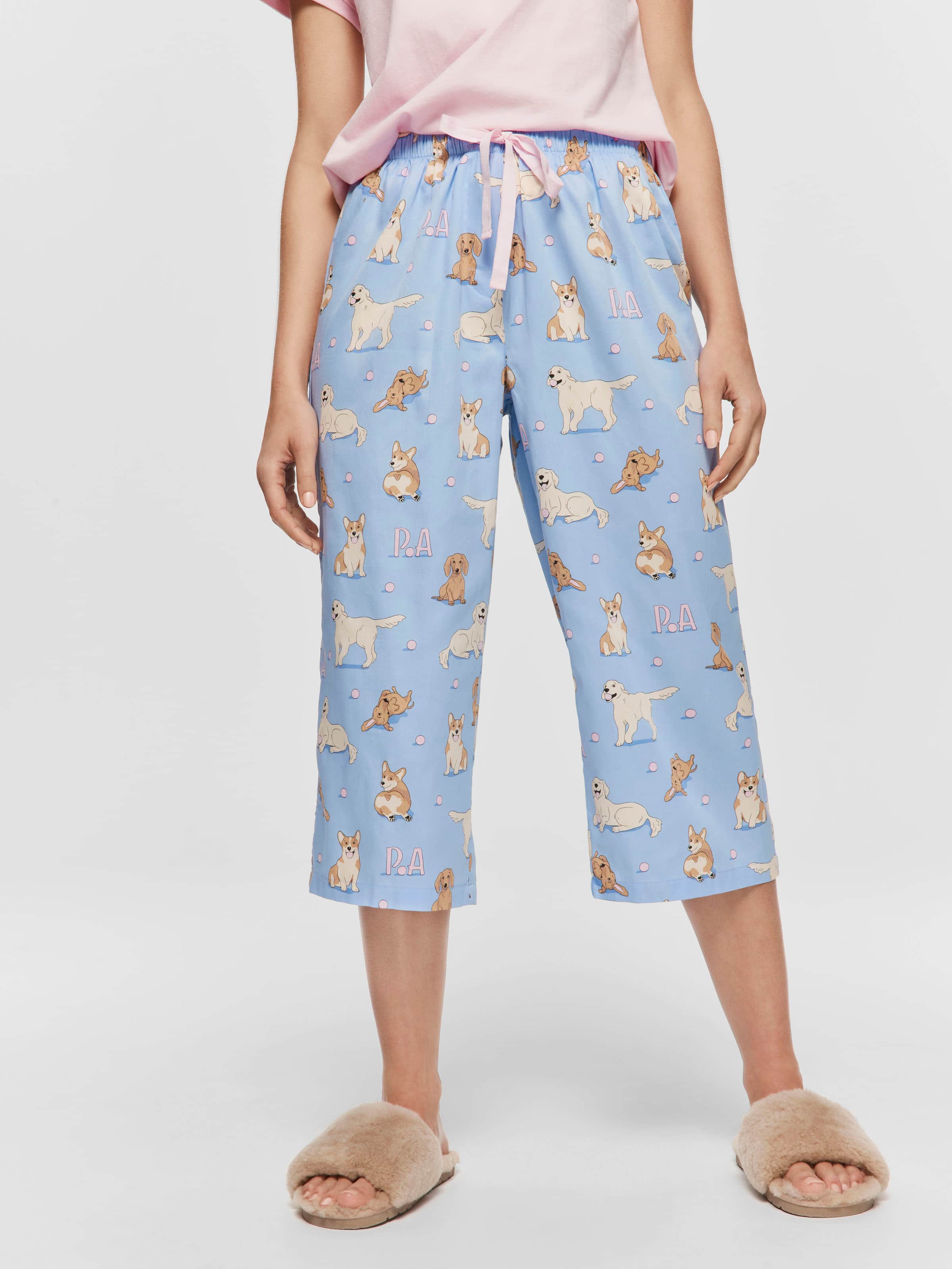 Playful Dog 3/4 Pj Pant