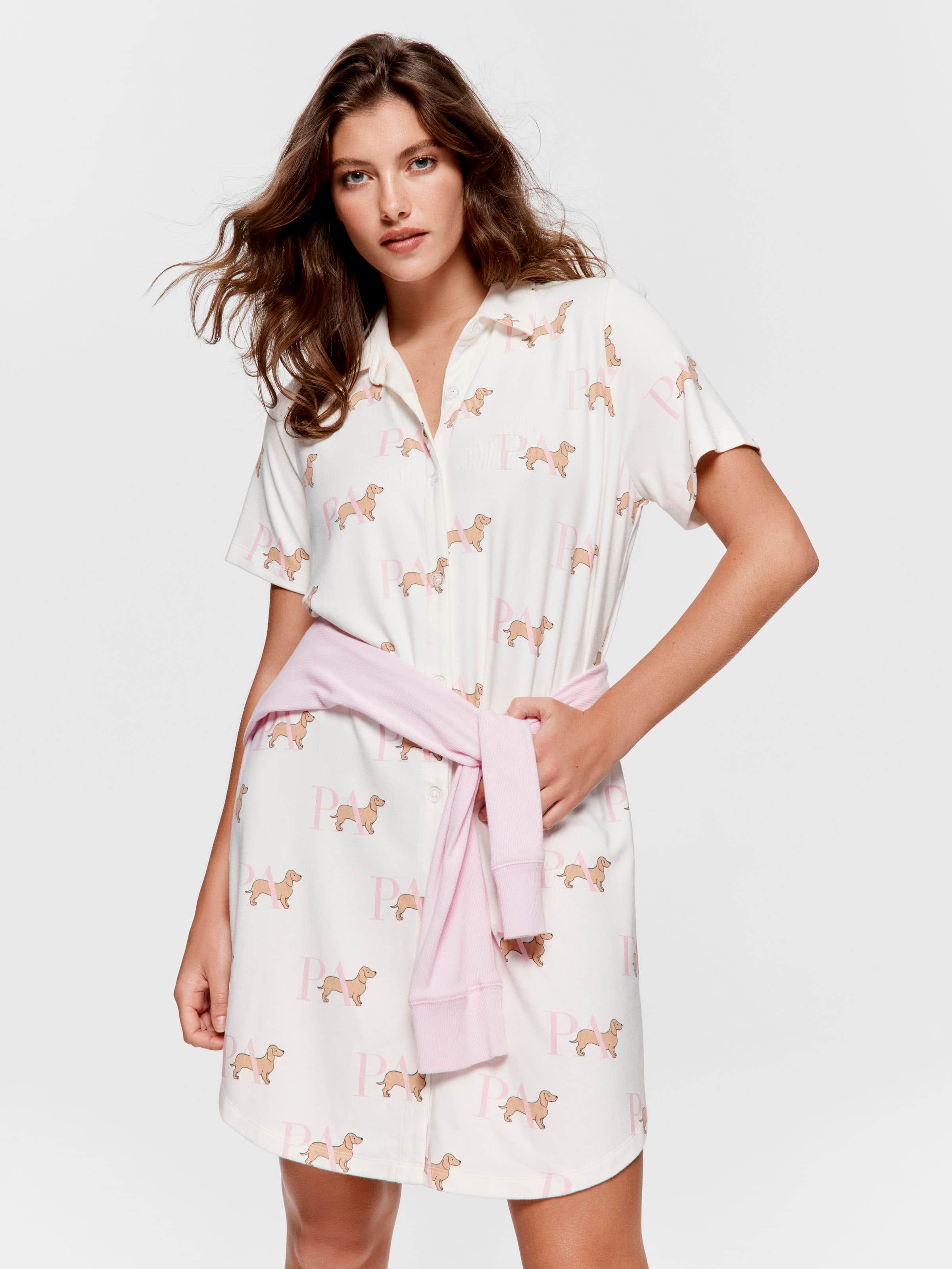 P.A. Penny Short Sleeve Plush Nightshirt