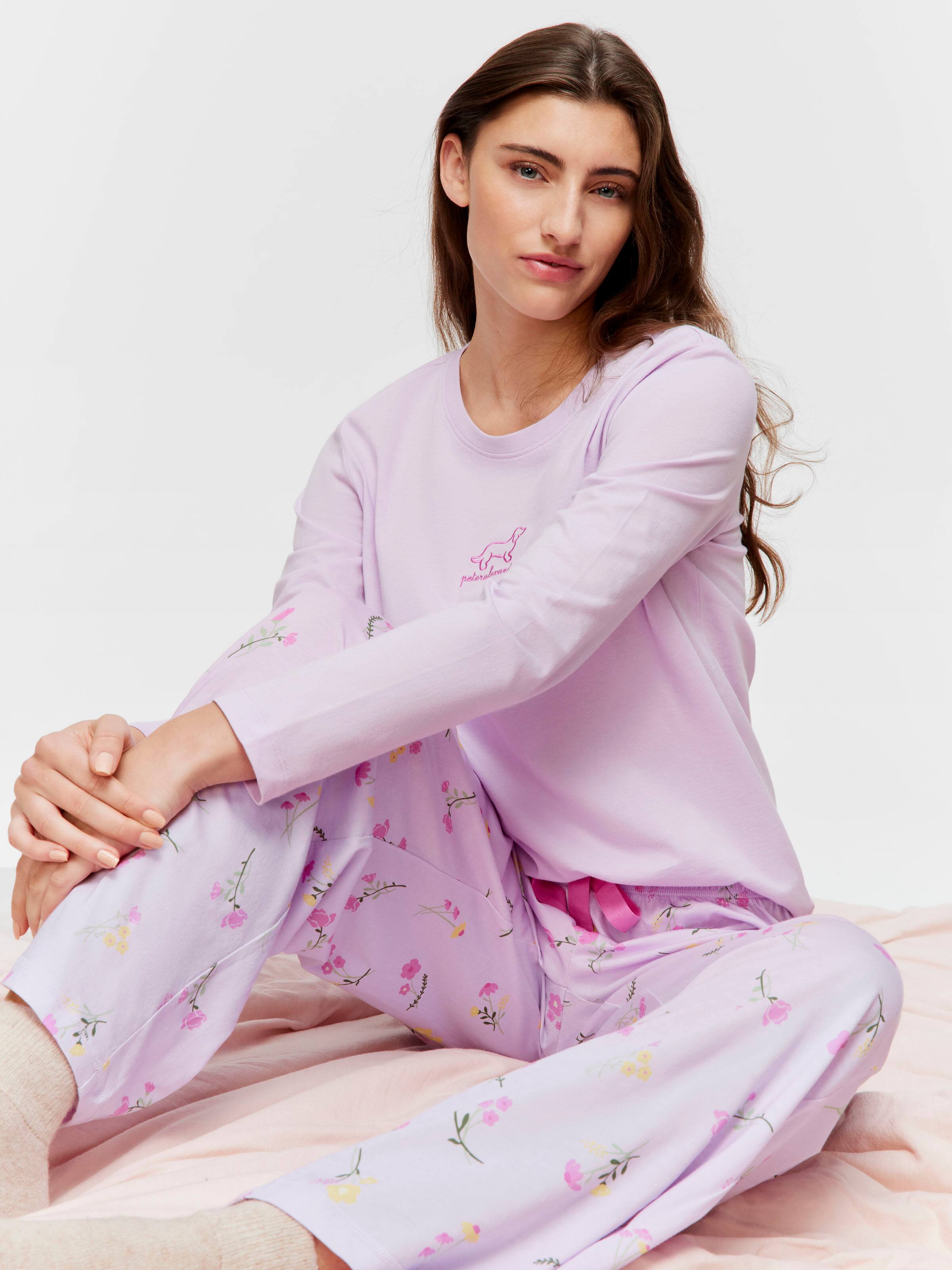 Purple Floral Ditsy Tapered Pj Pant