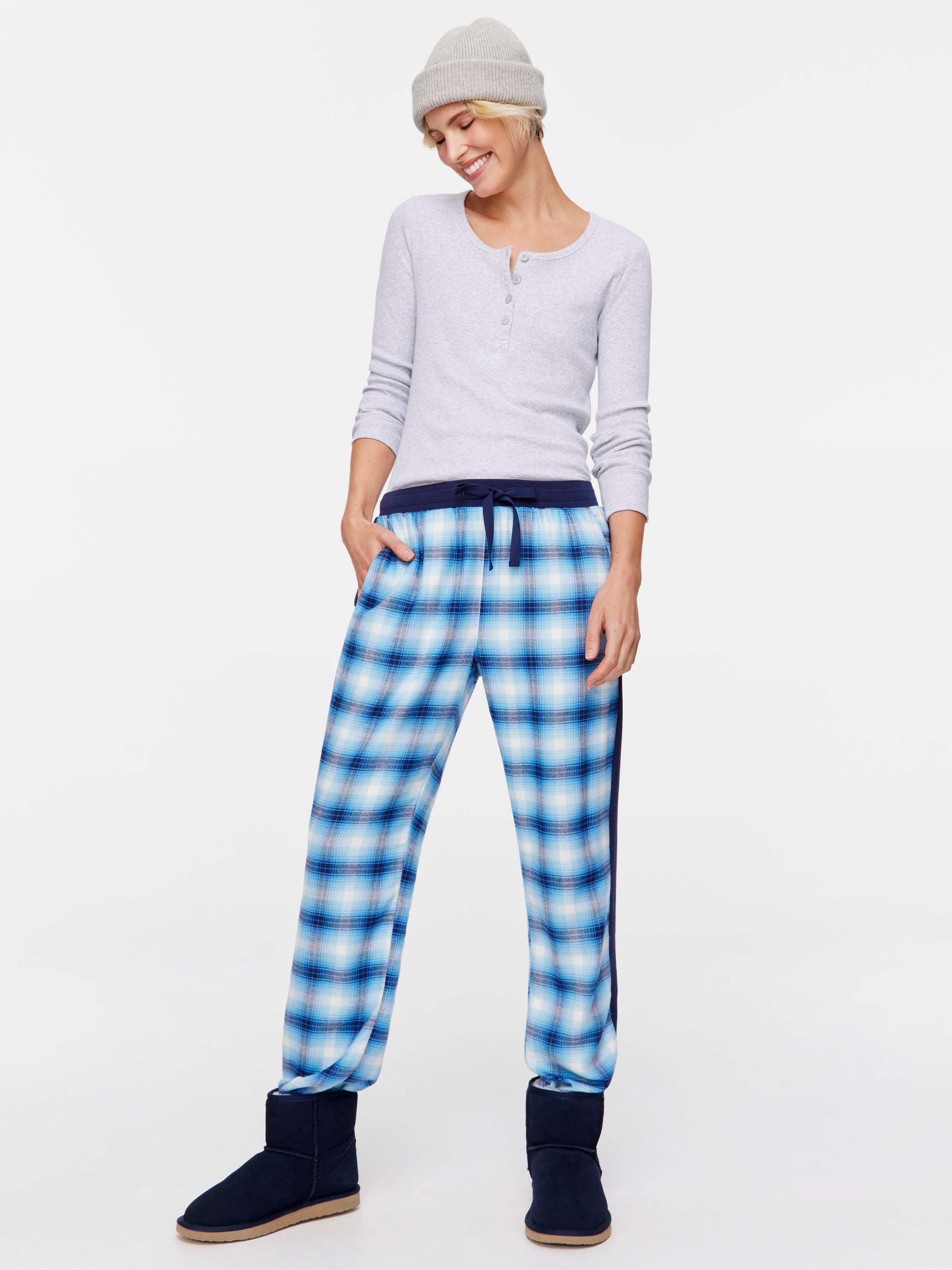 Buy Women's Blue Check Trousers Online | Next UK