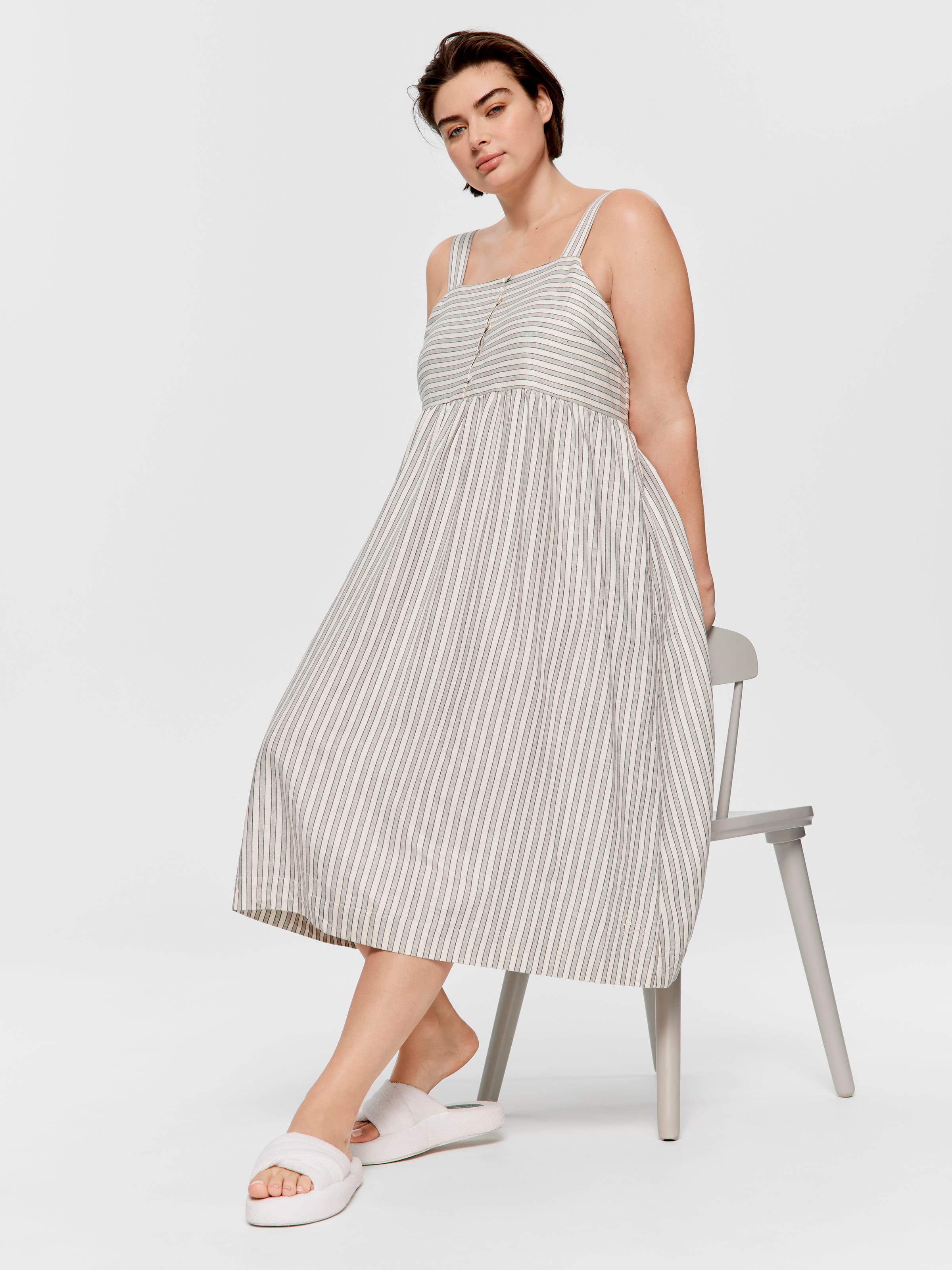 P.A. Plus Stripe Fashion Apron Nightie