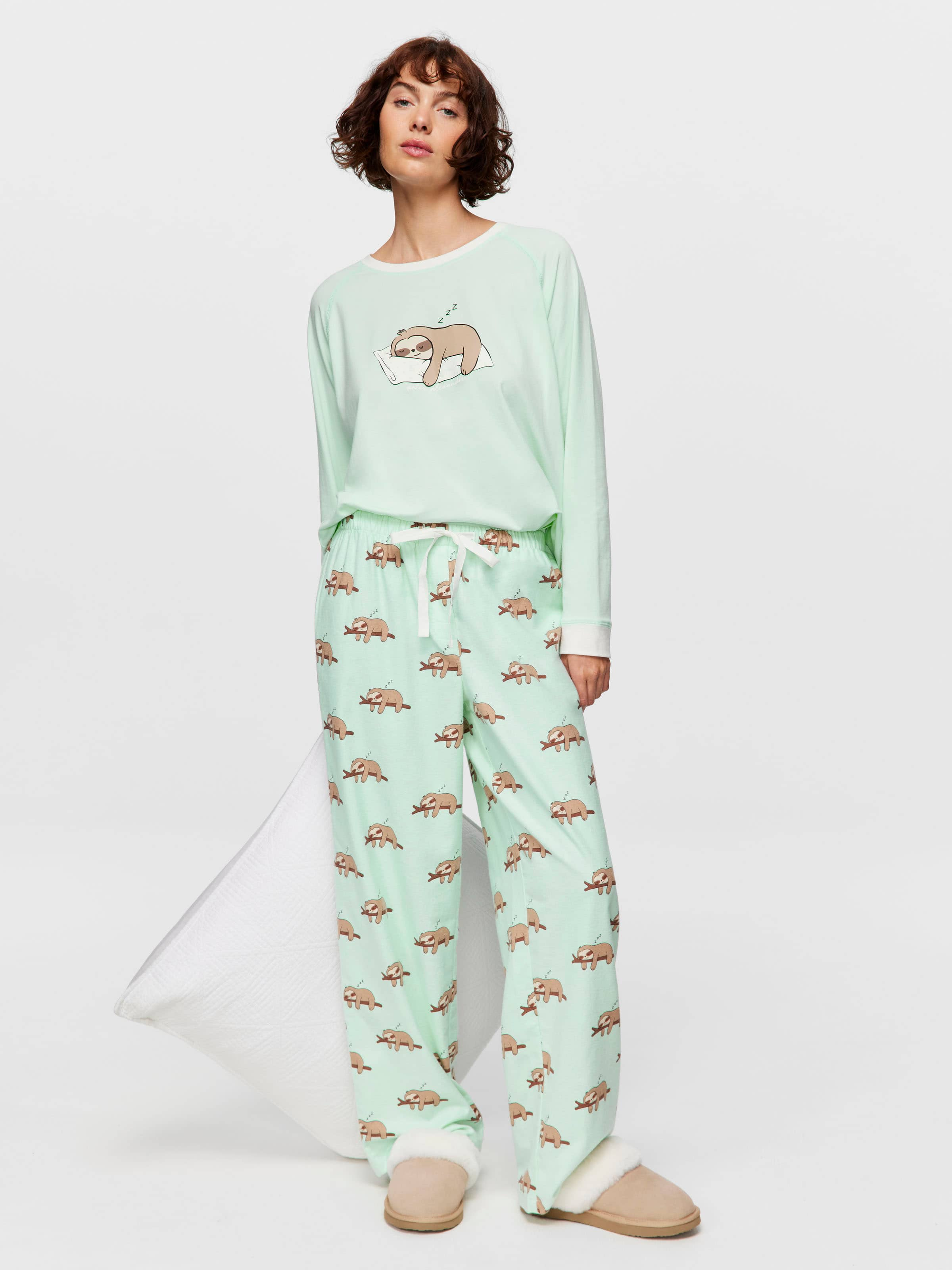 Ladies sloth online pajamas