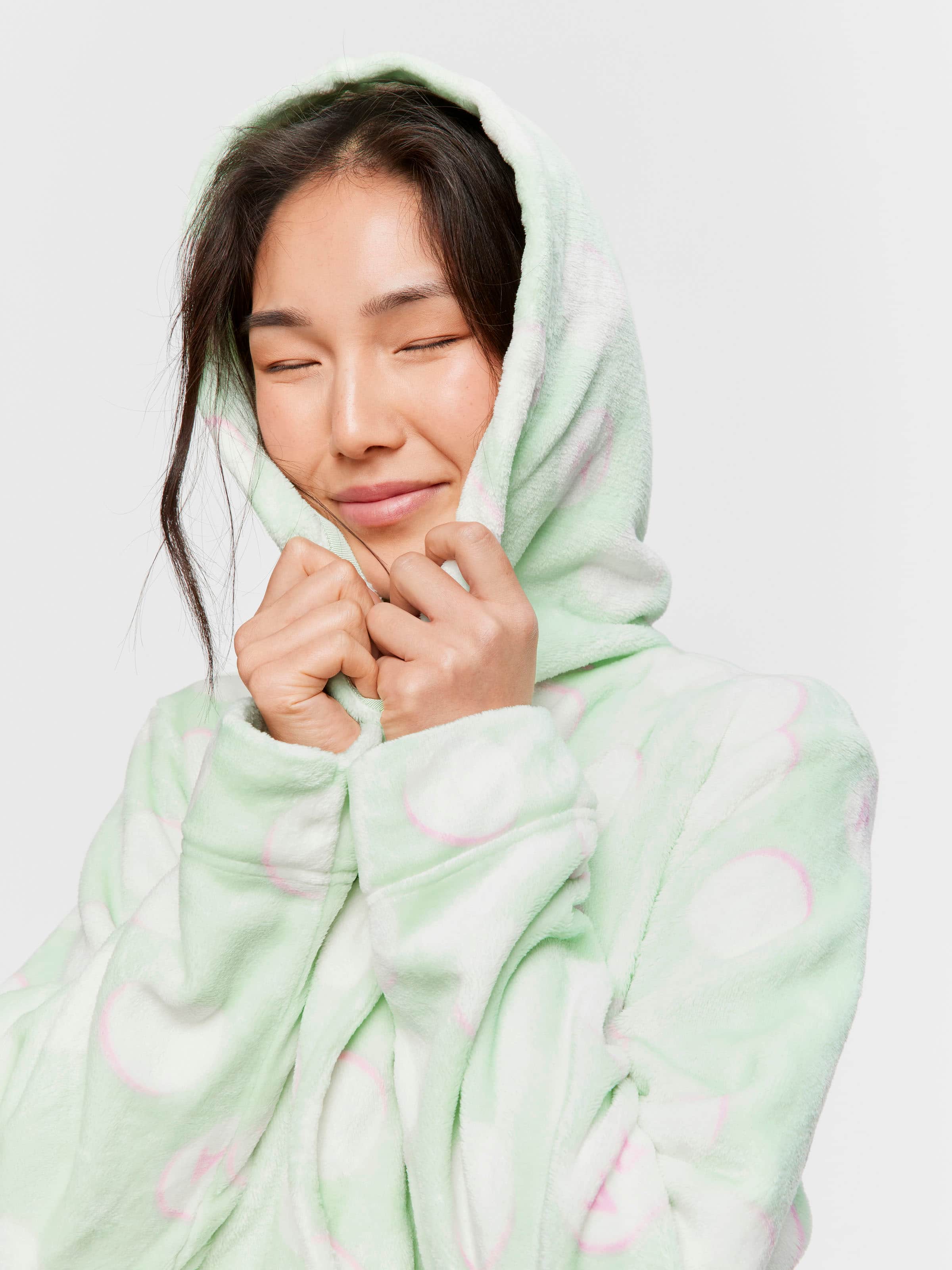 Mint Spot Hooded Gown