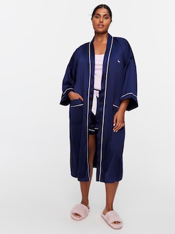 P.A. Plus Navy Satin Luxe Gown