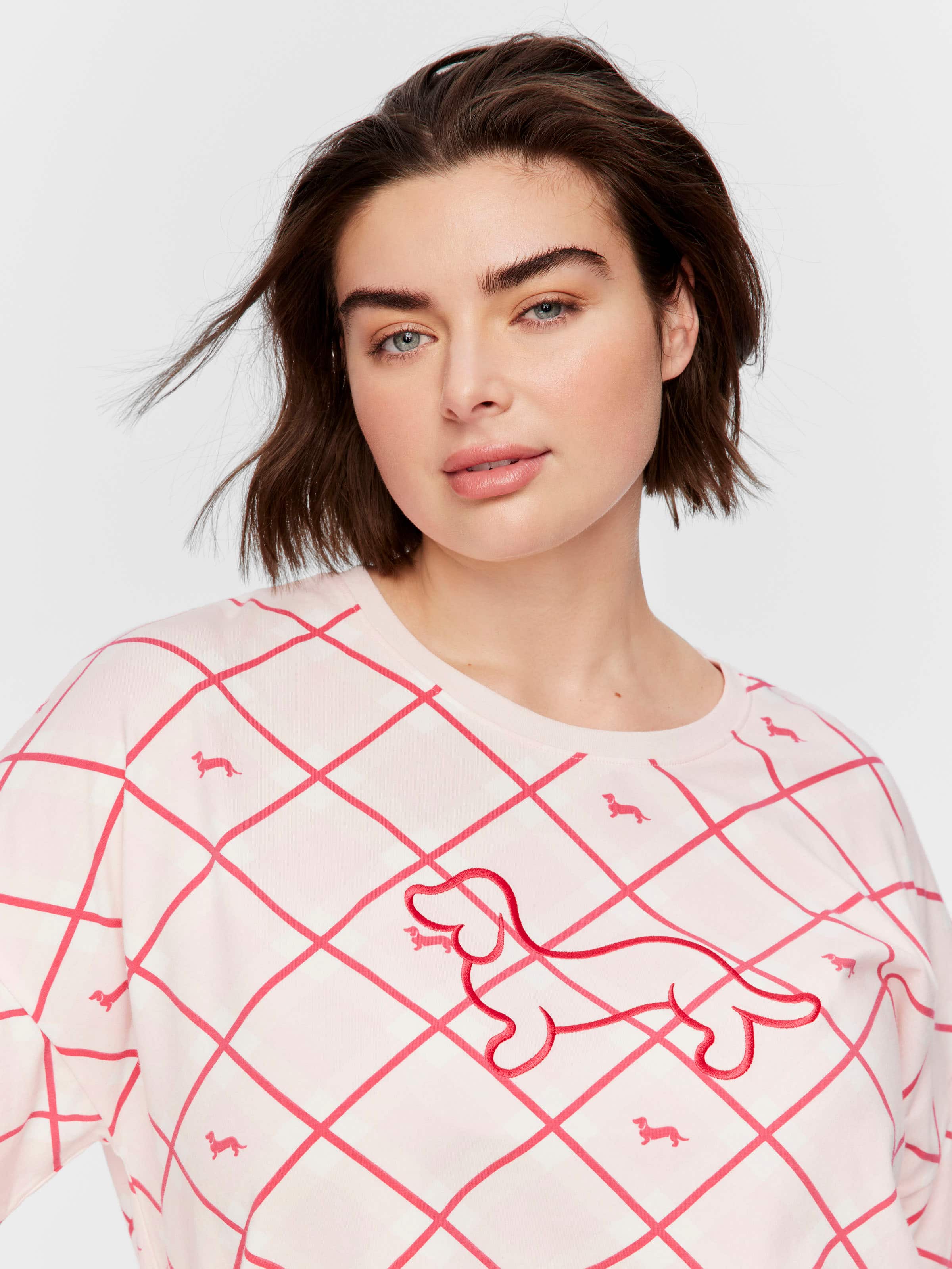 P.A. Plus Penny Check Shortie Pj Set