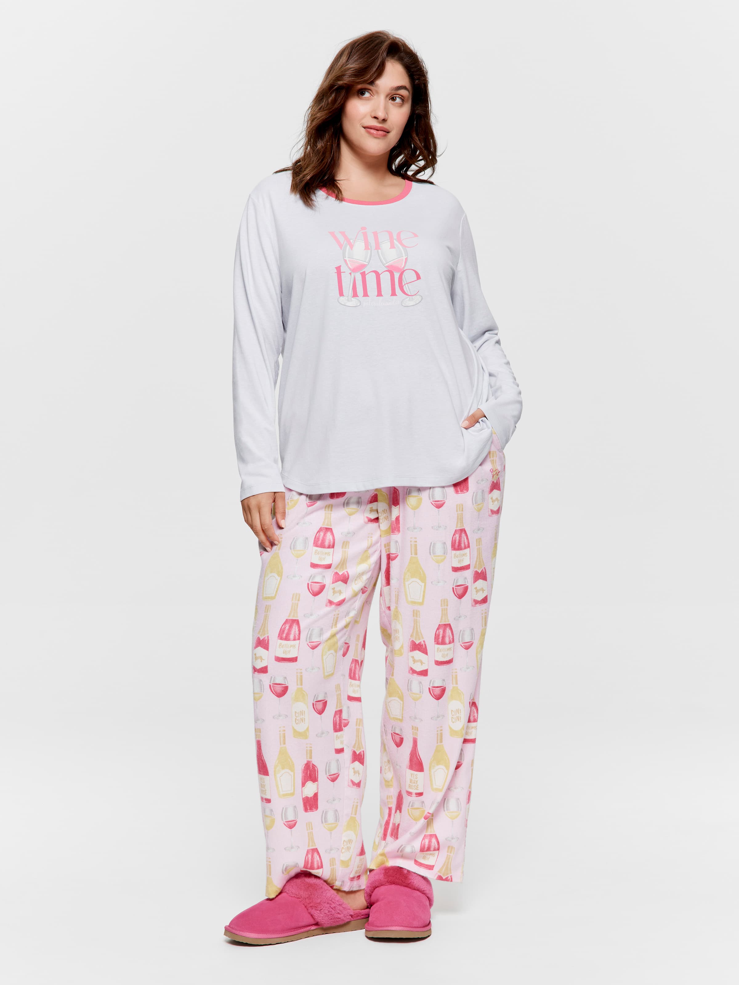 P.A. Plus Wine Time Long Sleeve Top