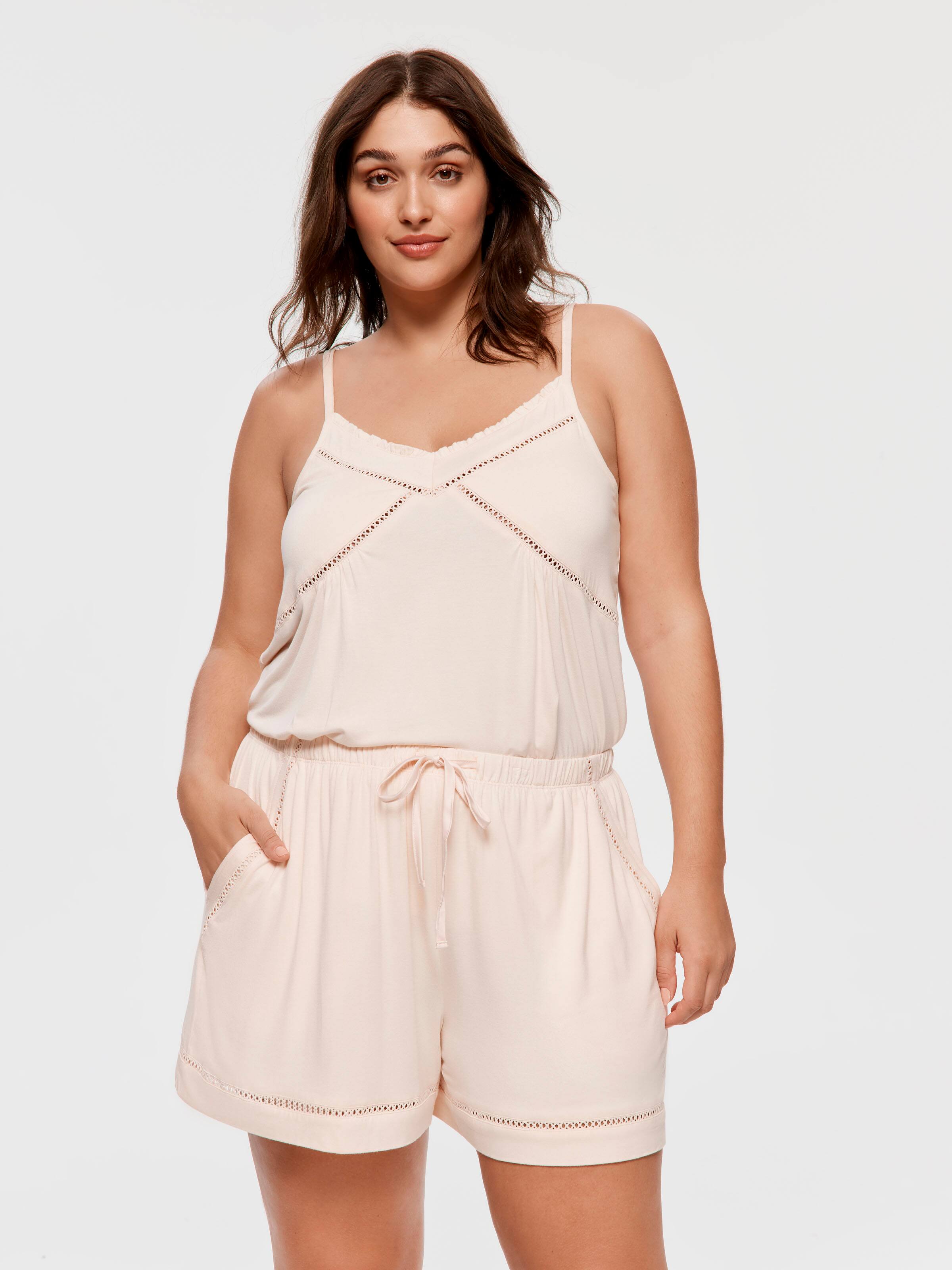 P.A. Plus Soft Pink Bamboo Jersey Long Short