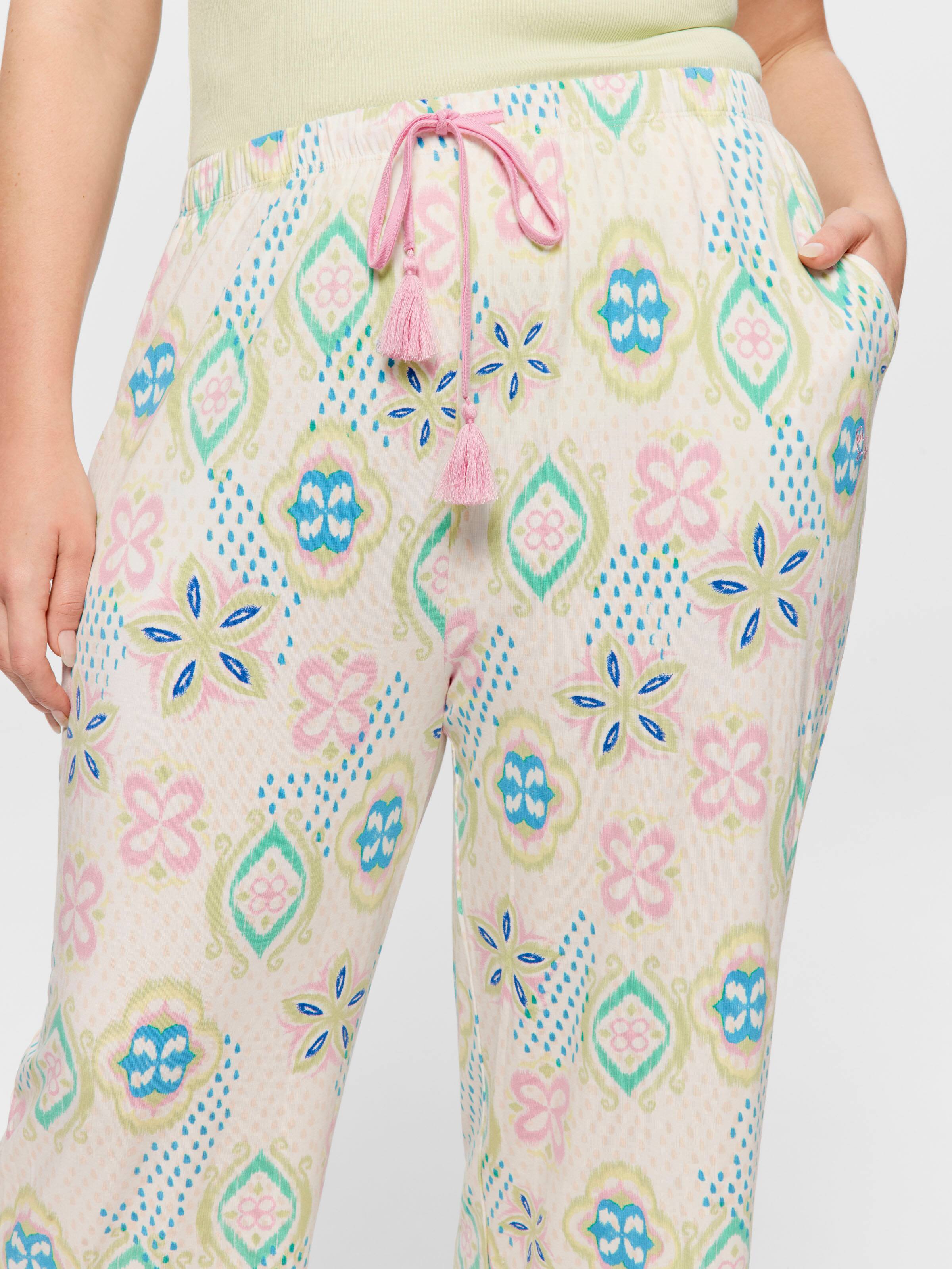 P.A. Plus Pastel Print 3/4 Pj Pant