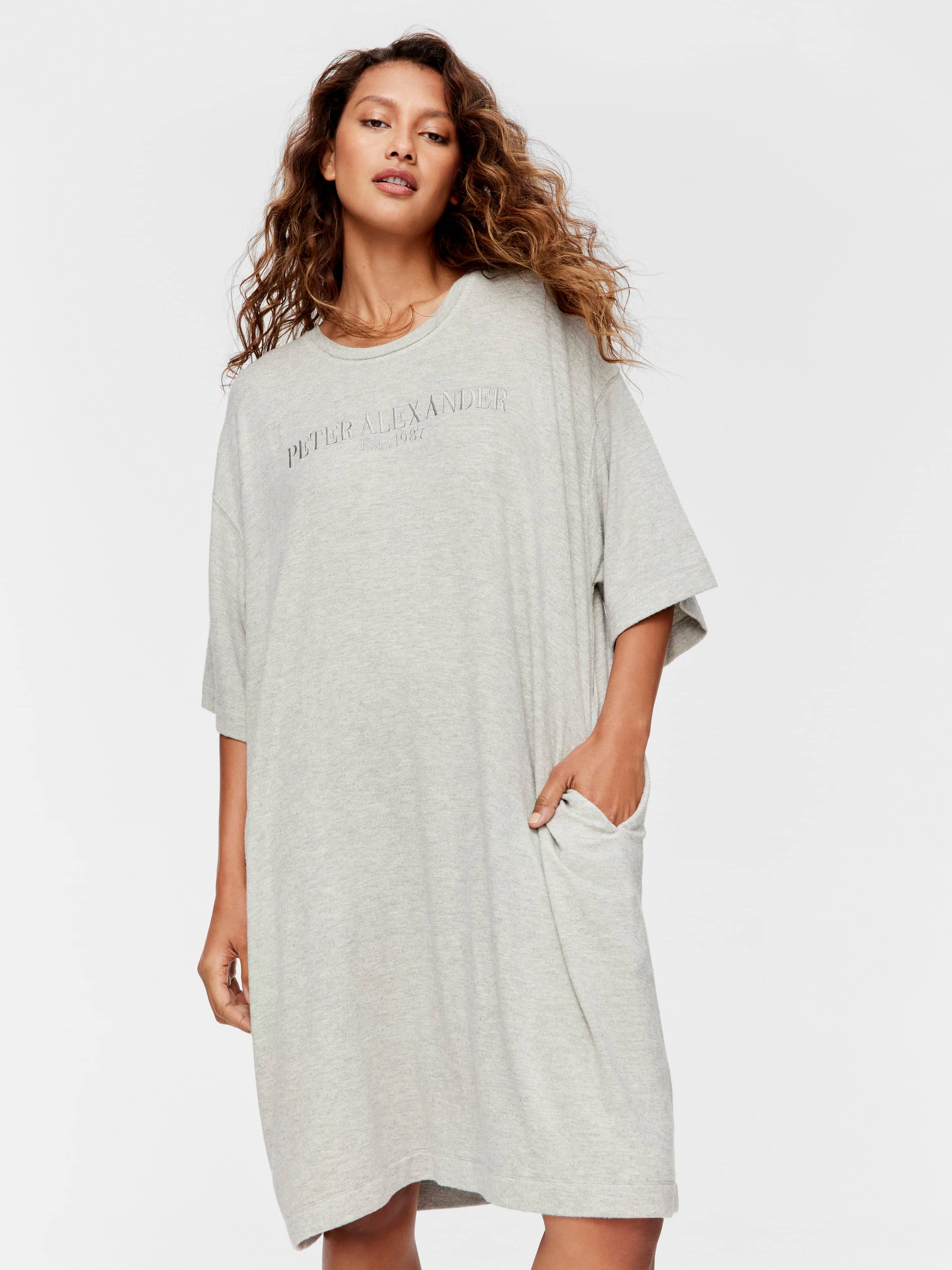 CATALOG CLASSICS Womens Nightgown Henley Night Shirt 100% Cotton
