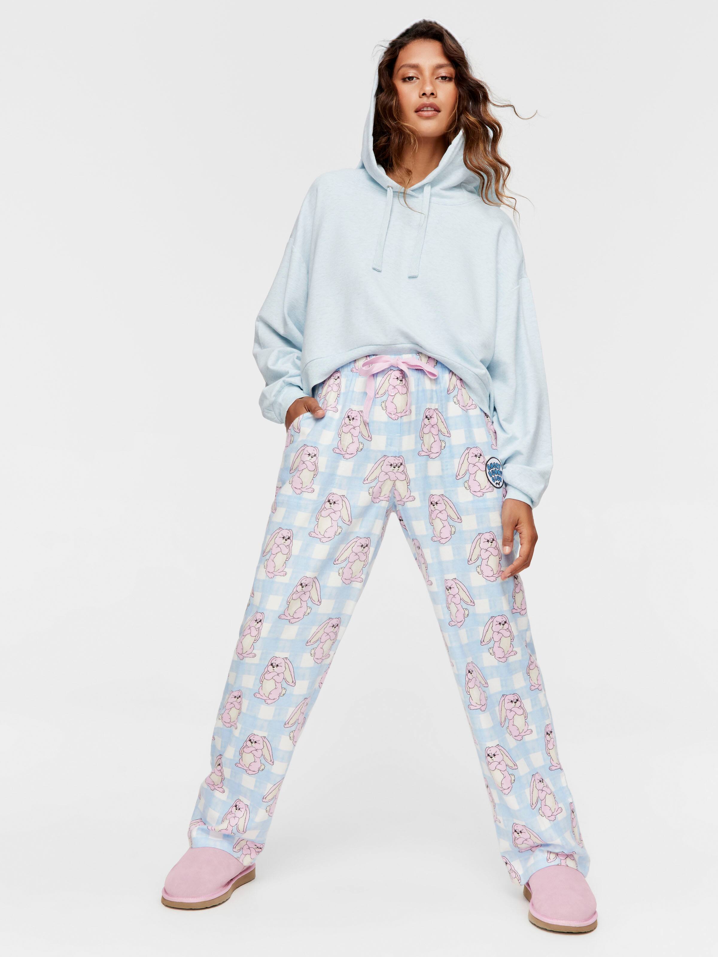Women's Cute Bear Plush Pajama Pants, Soft Fluffy Fleece Warm Pjs Bottoms  Sleepwear Winter Comfy Fuzzy Lounge Pants