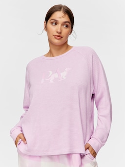 P.A. Plus Lilac Waffle Sweater Top