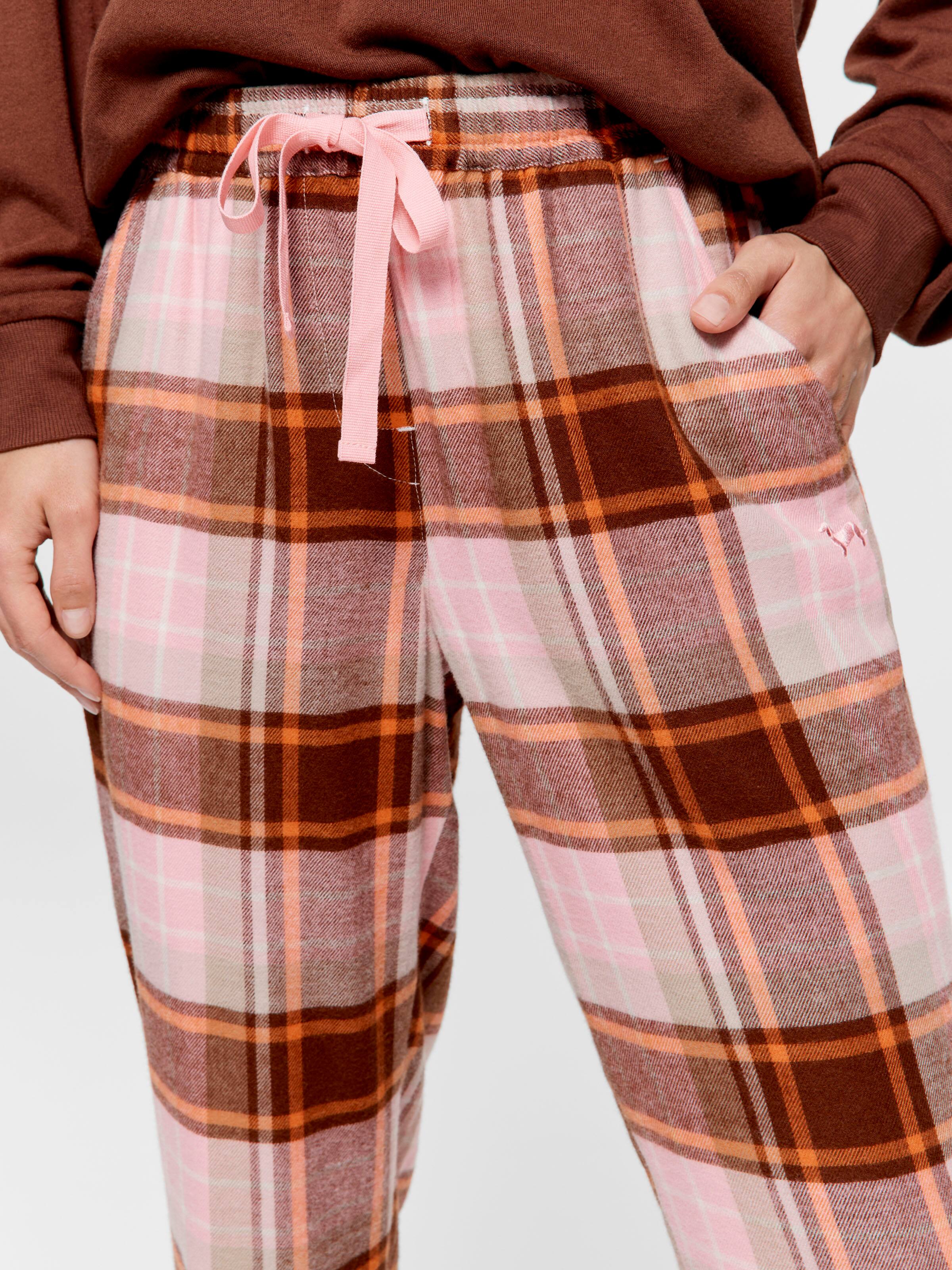 Check Tapered Bamboo Flannelette Pj Pant