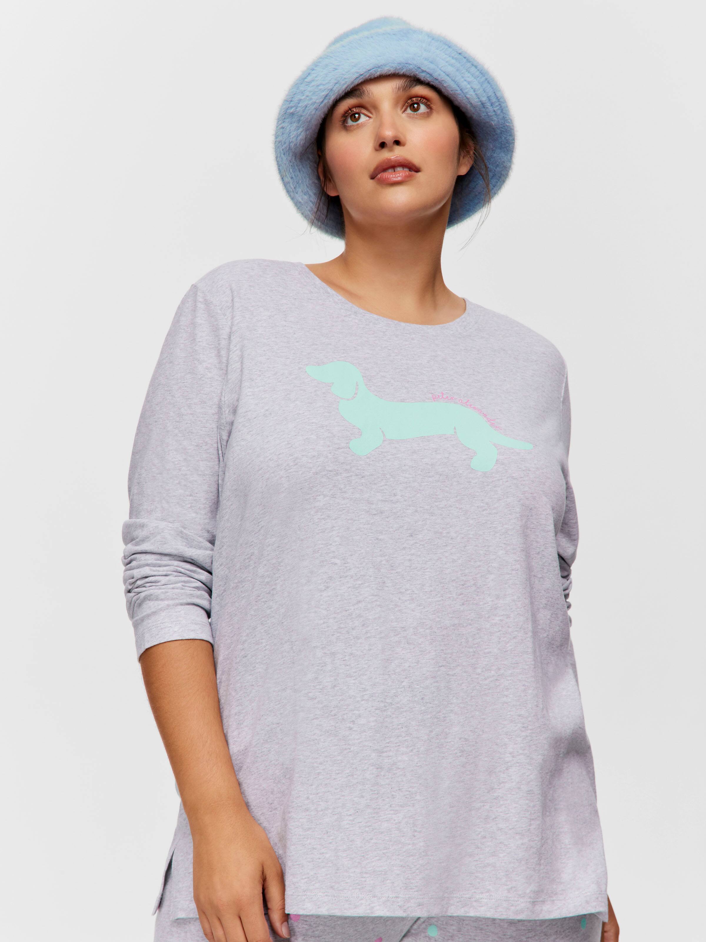 P.A. Plus Grey Penny Long Sleeve Top