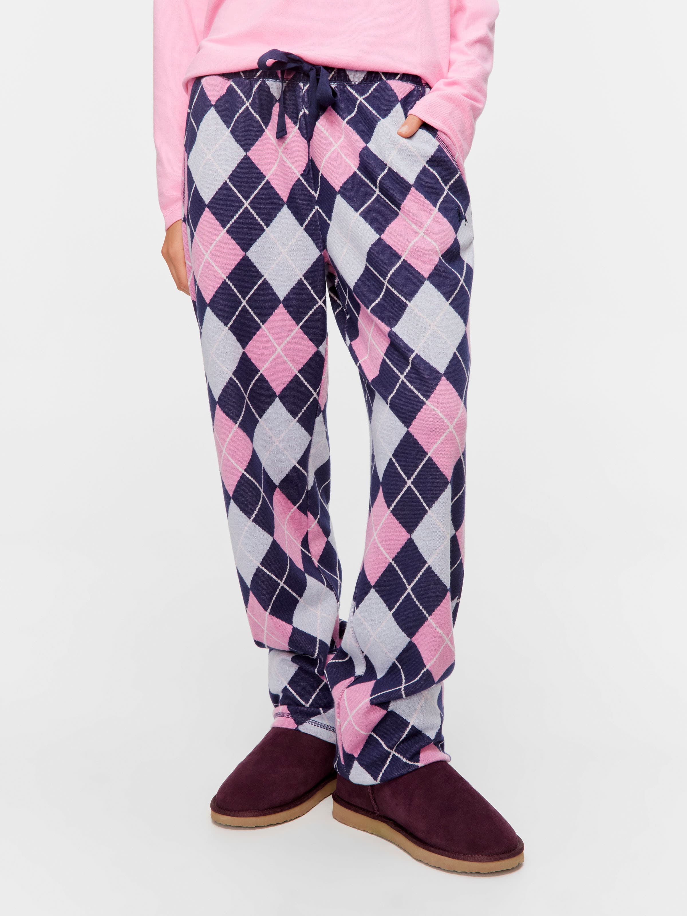 Argyle Straight Leg Pj Pant