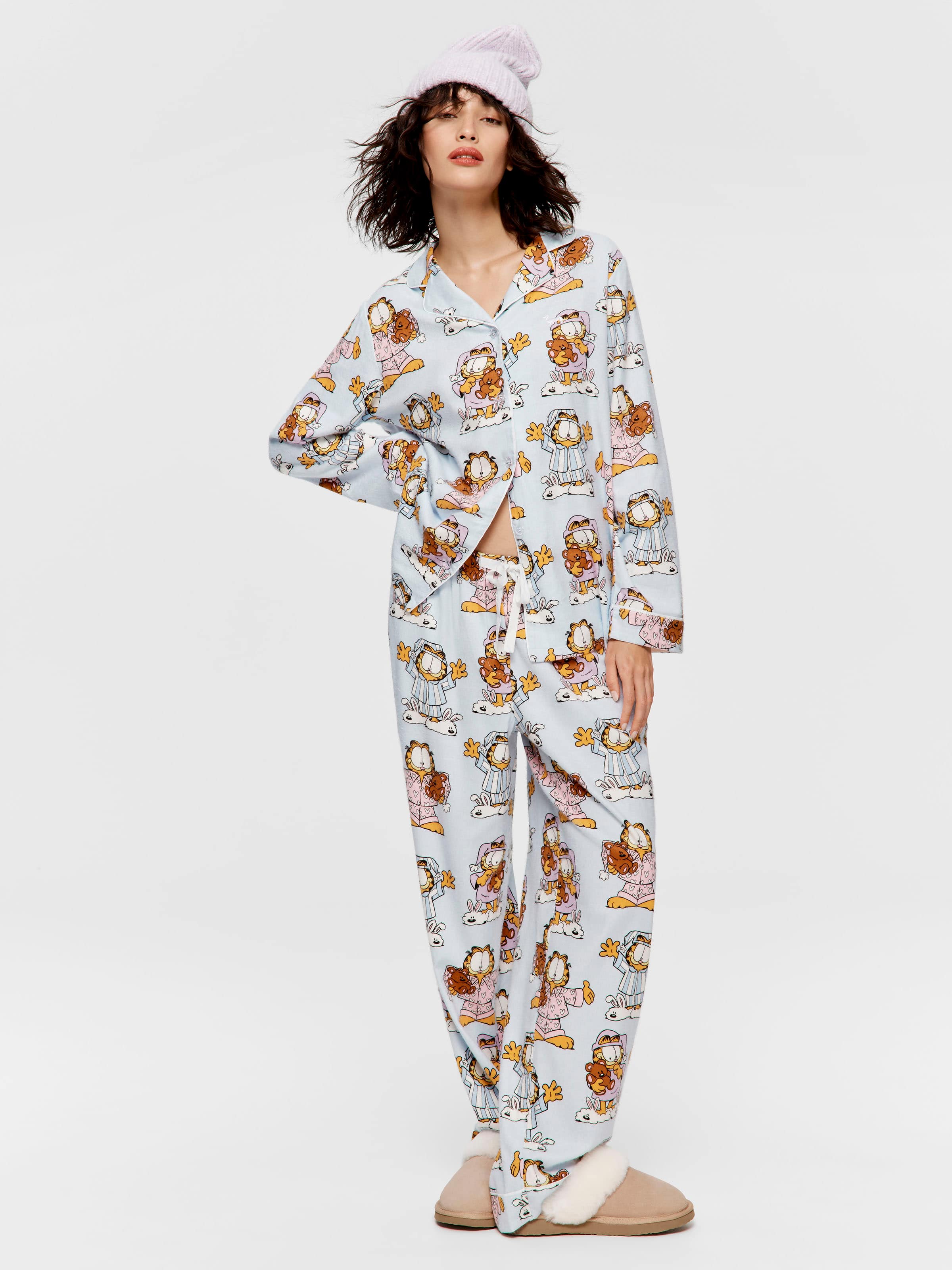 Garfield In Pyjamas Classic Bamboo Flannelette Pj Set