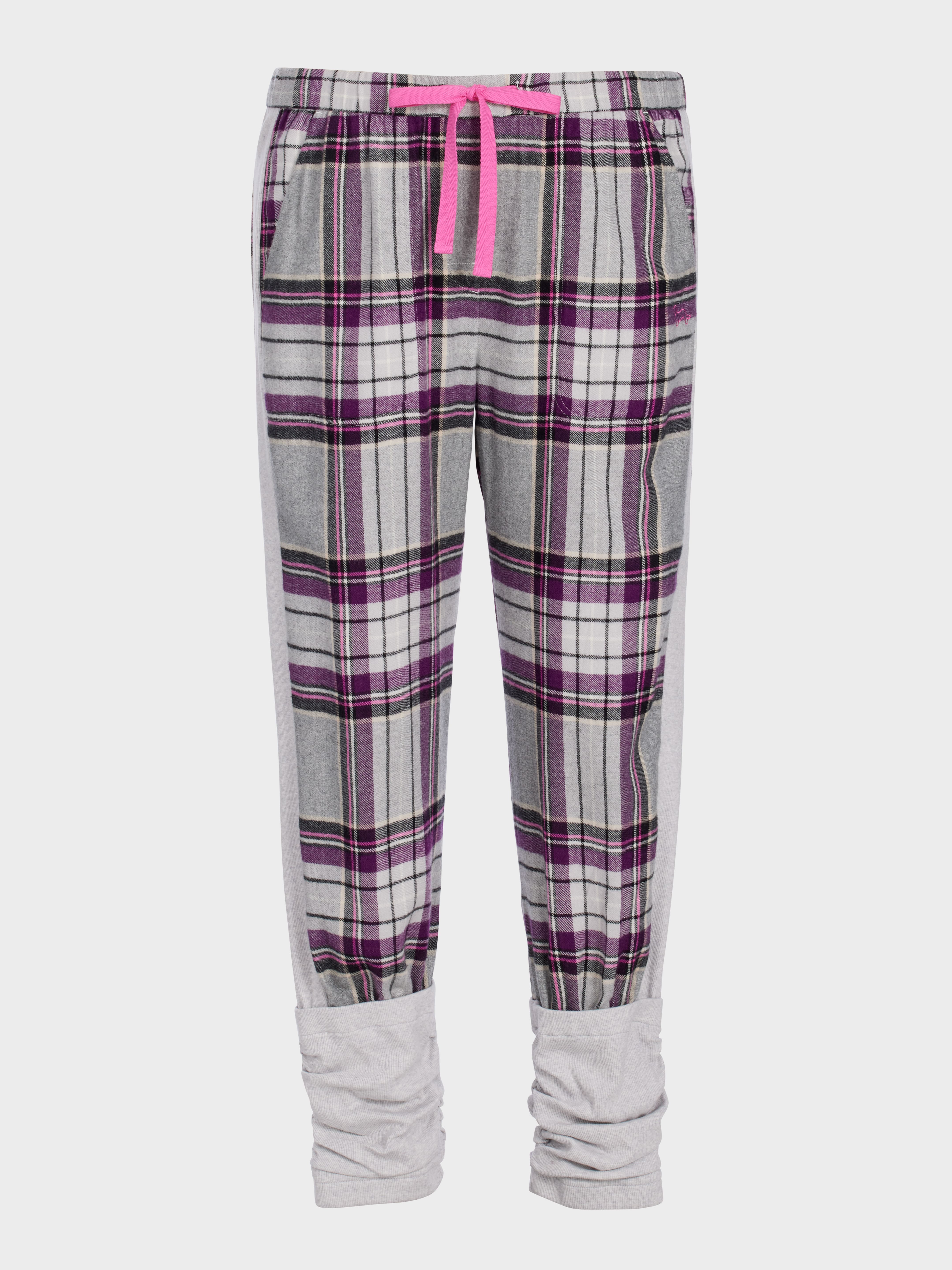 P.A. Plus Grey Check Bamboo Flannelette Legwarmer Pj Pant Peter Alexander Online