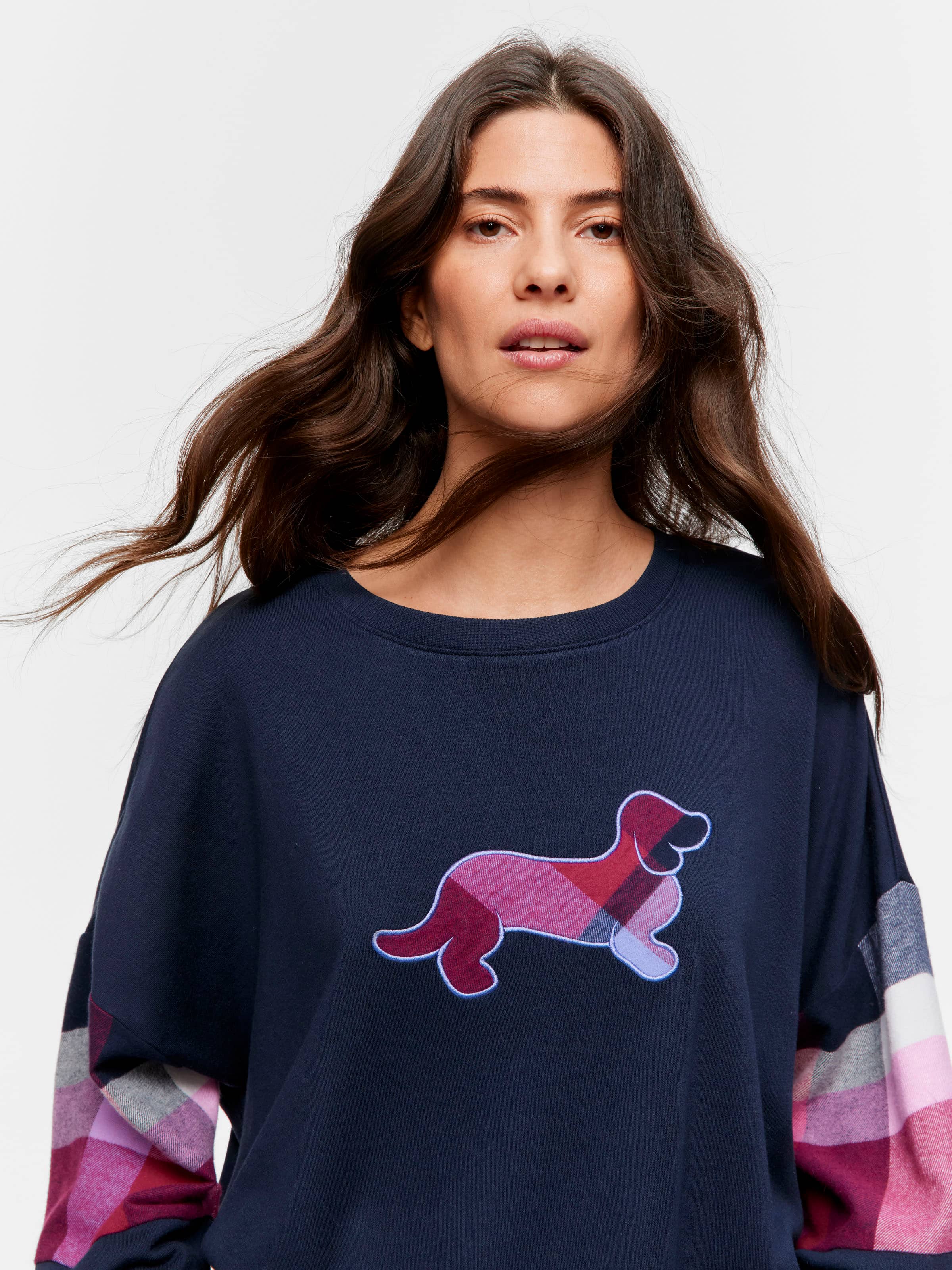 Penny Logo Check Fleece Sweater