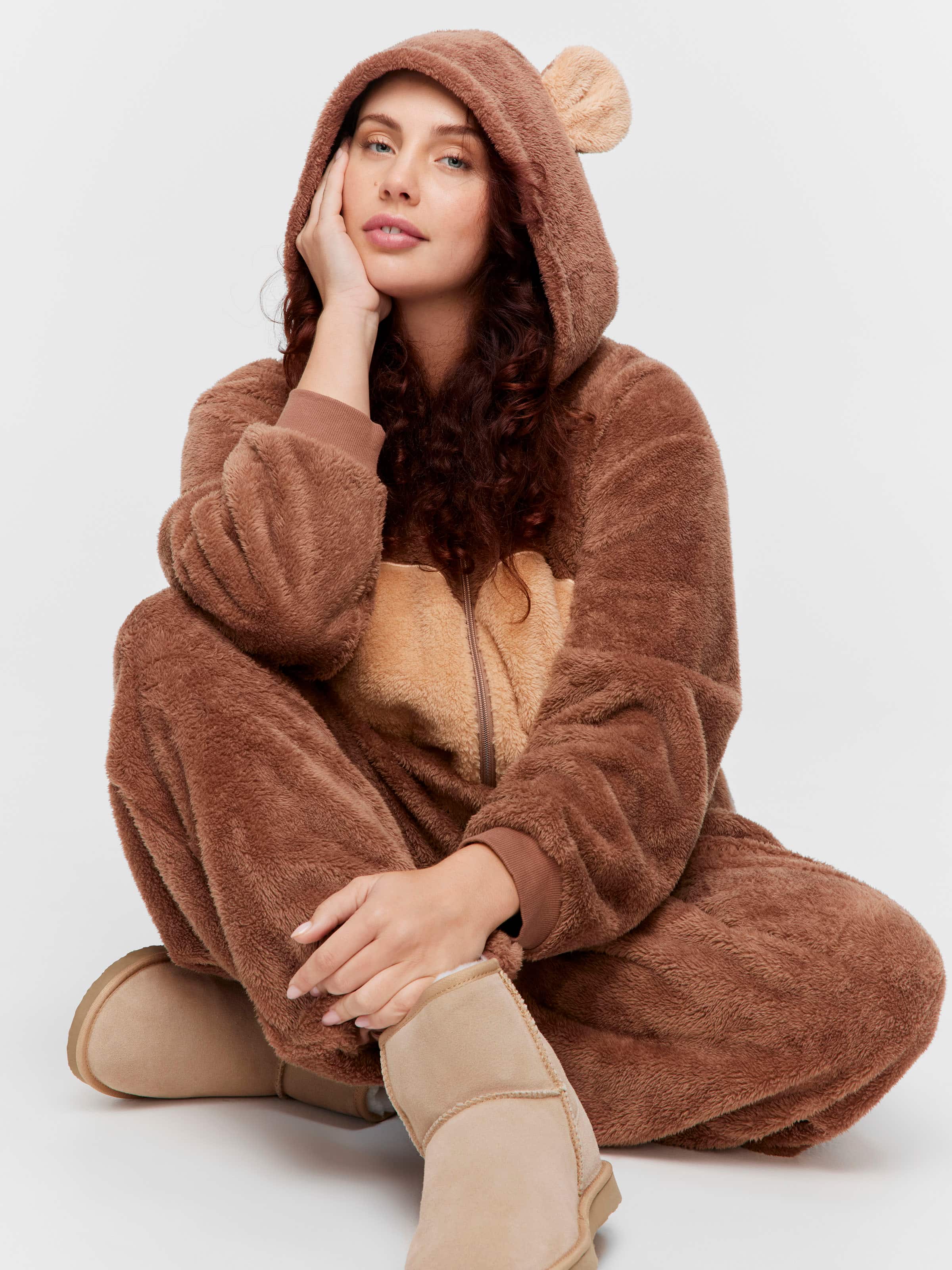 P.A. Plus Bear Fleece Onesie