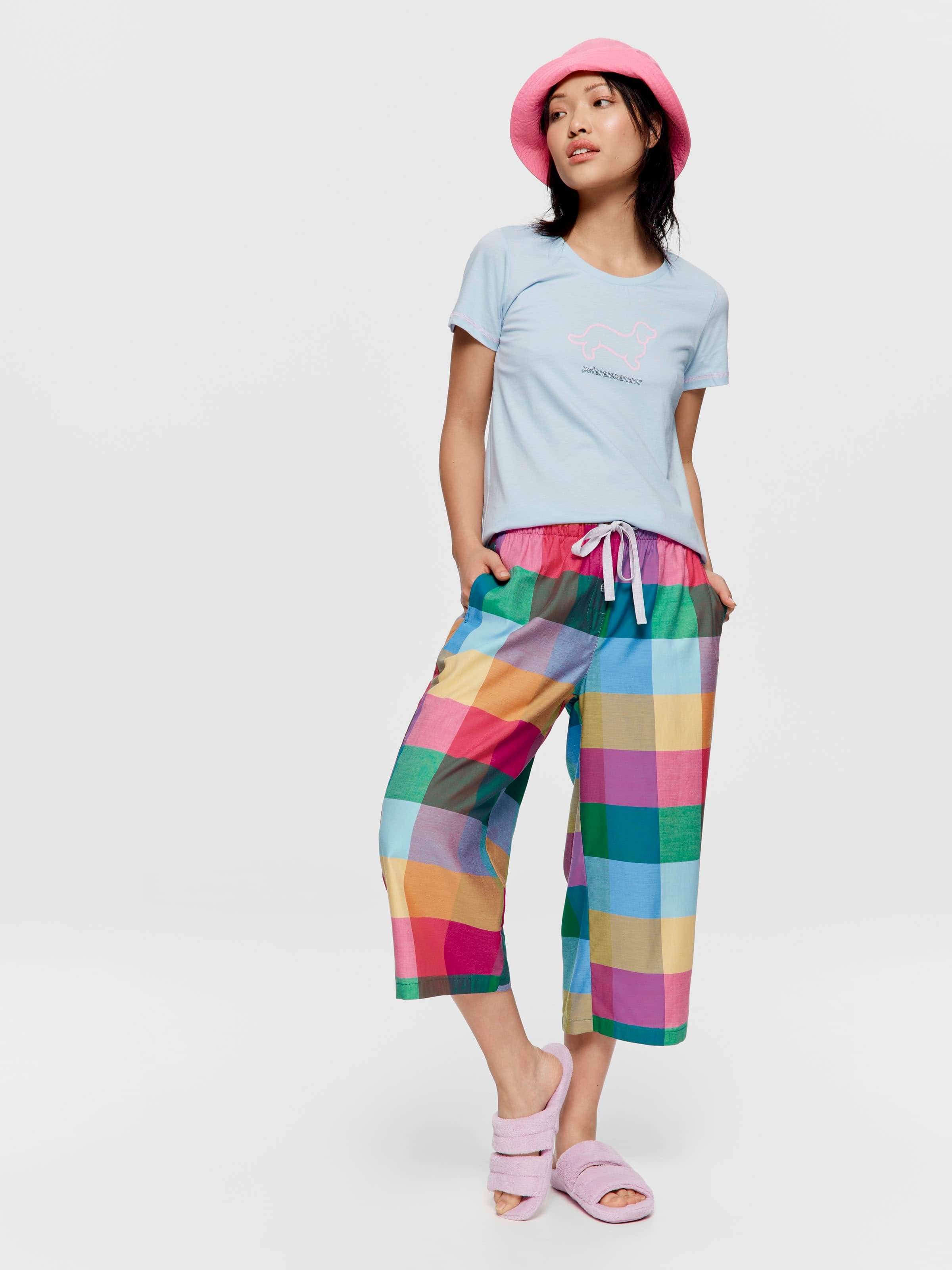 Bright Check 3/4 Pj Pant