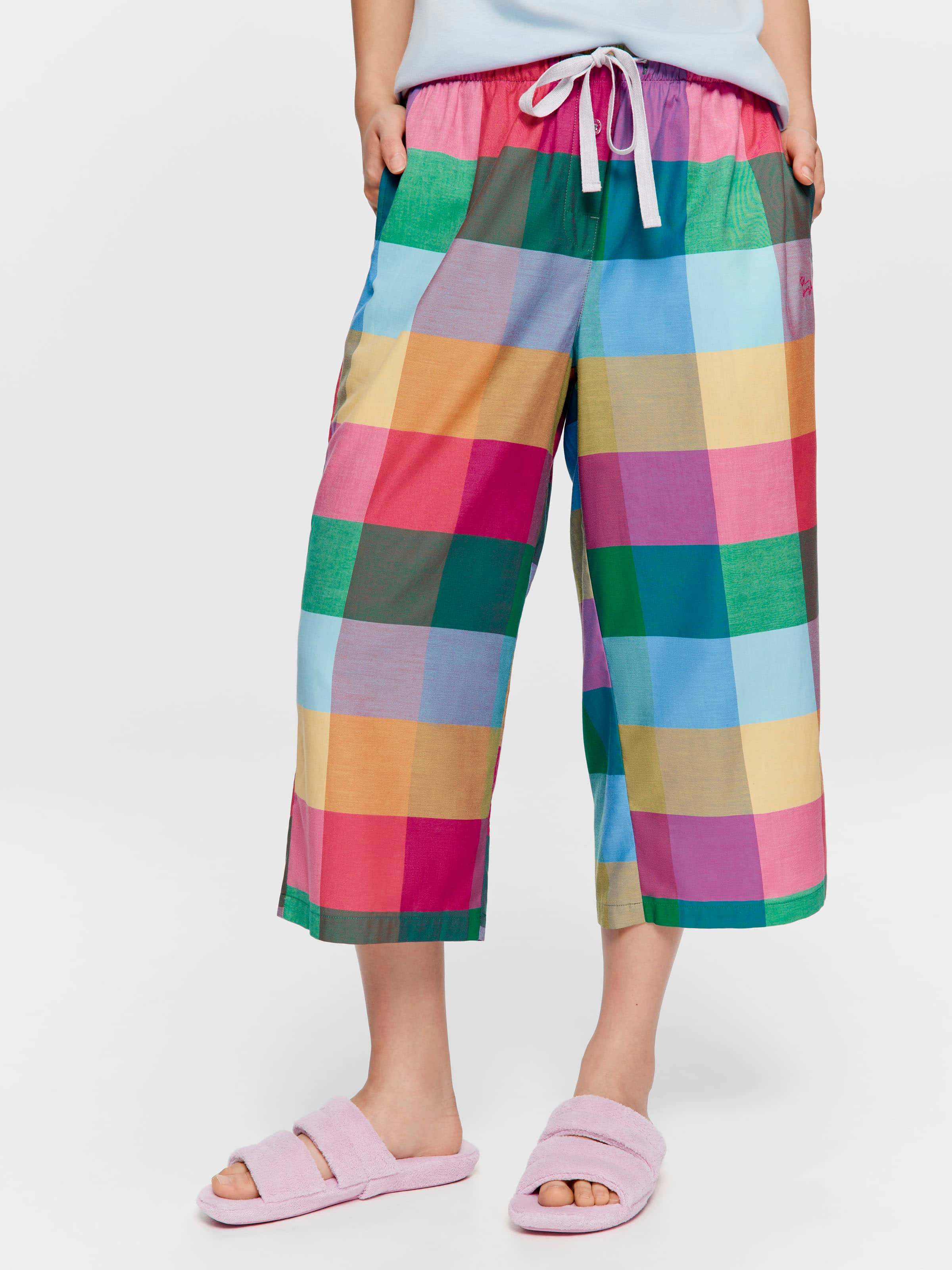 Bright Check 3/4 Pj Pant