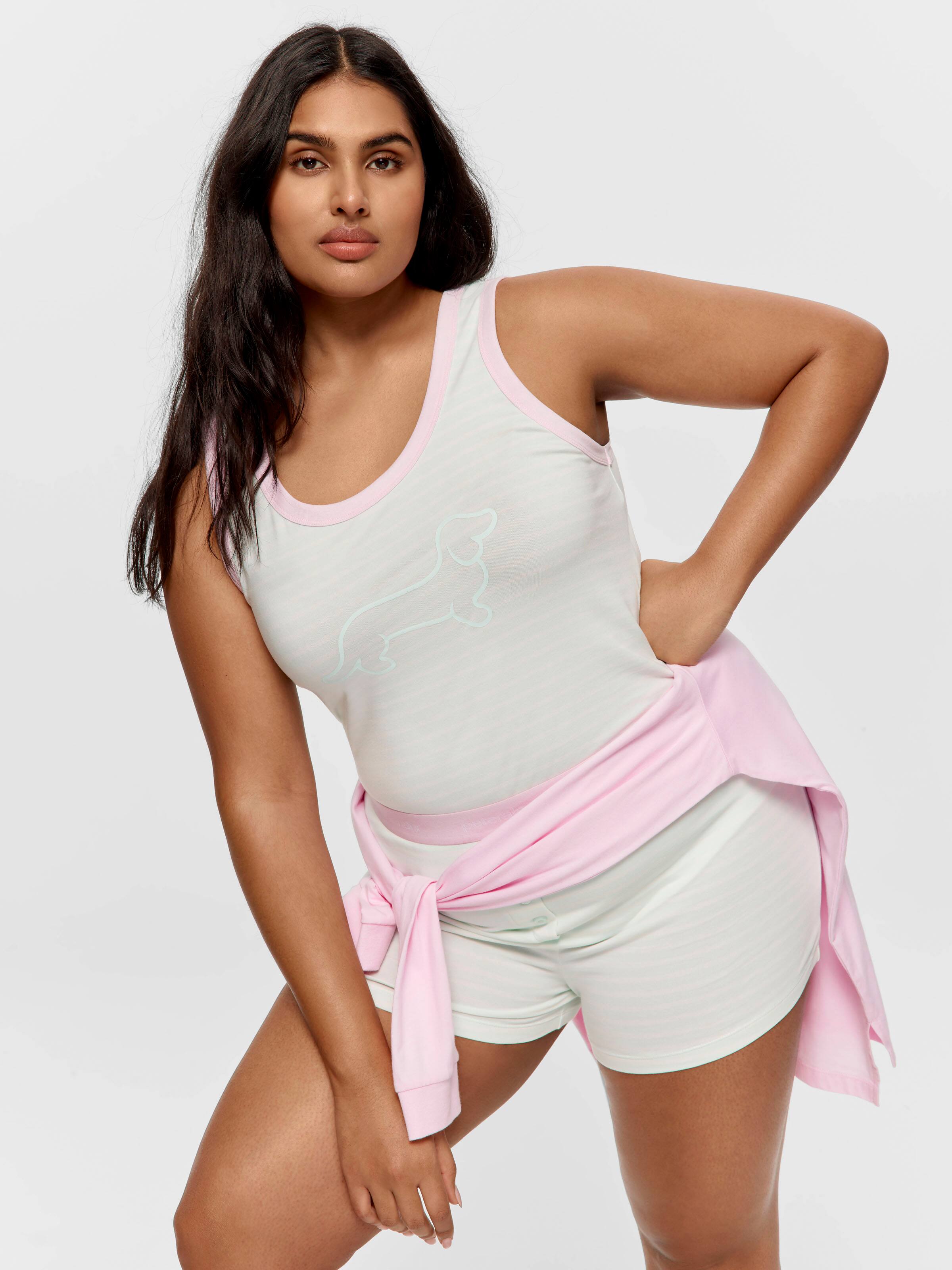 P.A. Plus Mint Stripe Pj Set