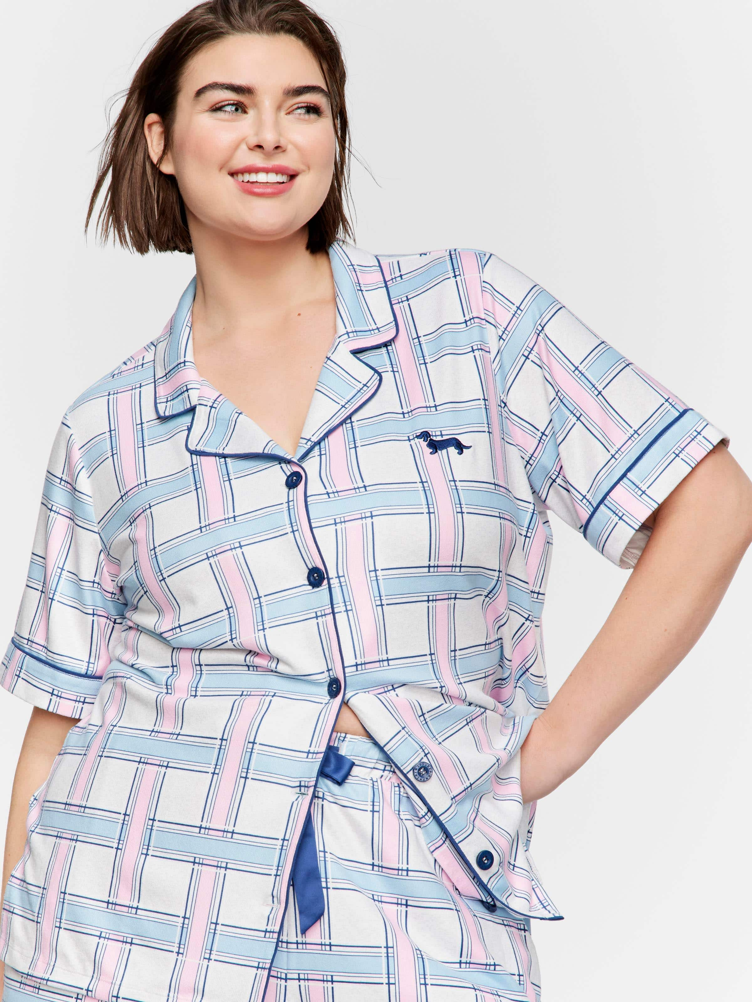 P.A. Plus Check Shortie Pj Set