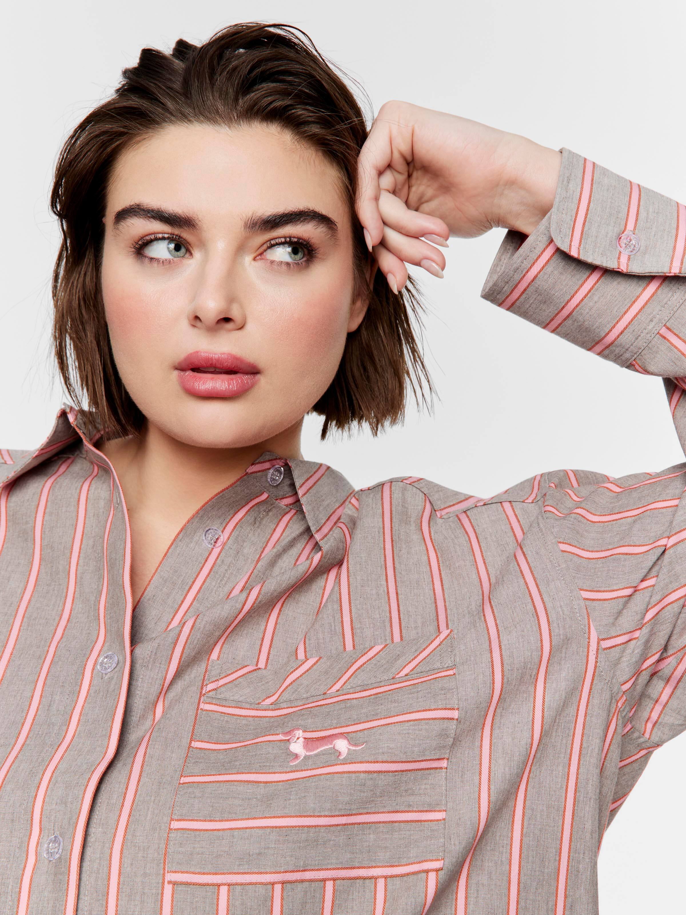 P.A. Plus Oversized Stripe Nightshirt