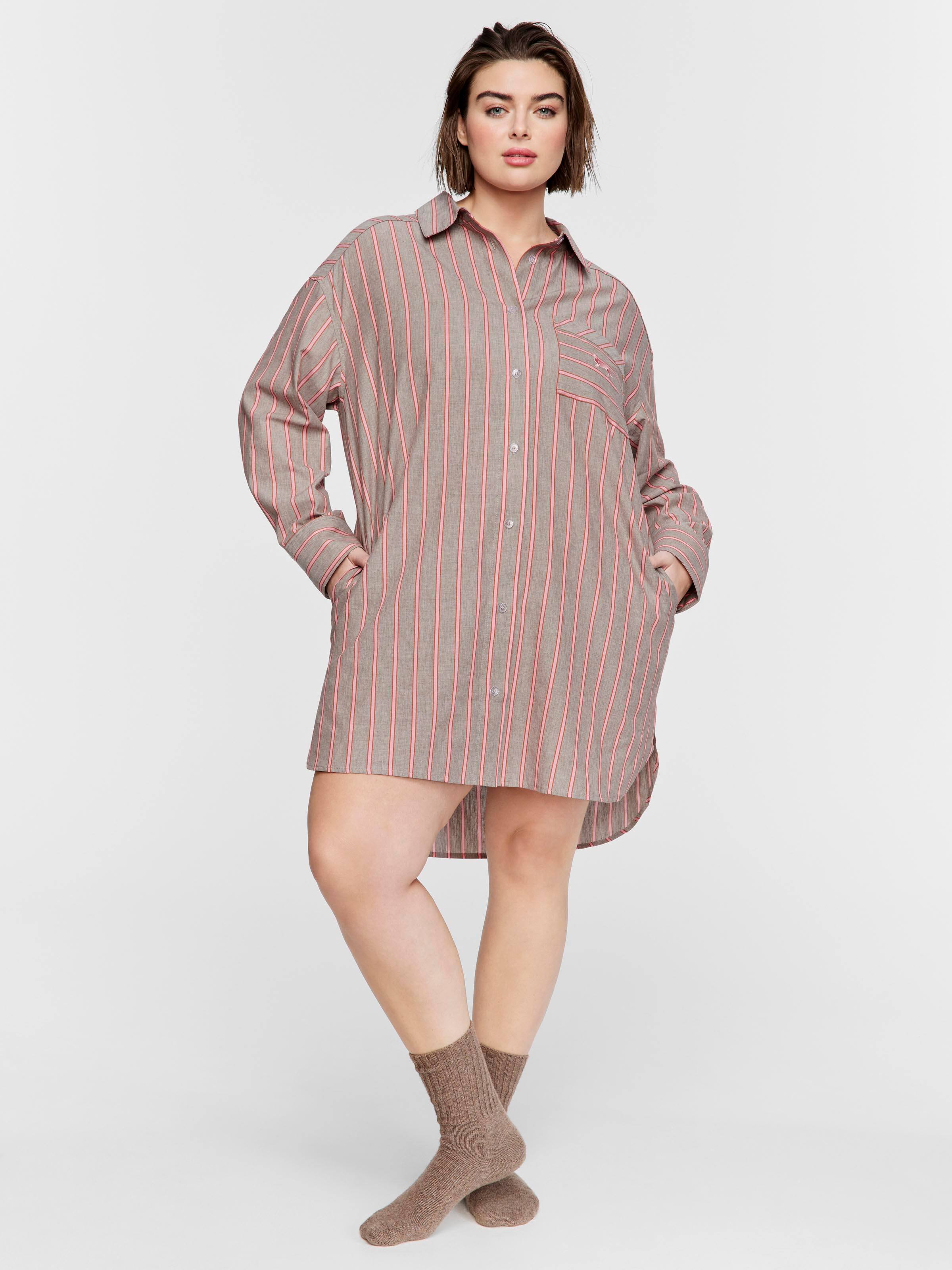 P.A. Plus Oversized Stripe Nightshirt