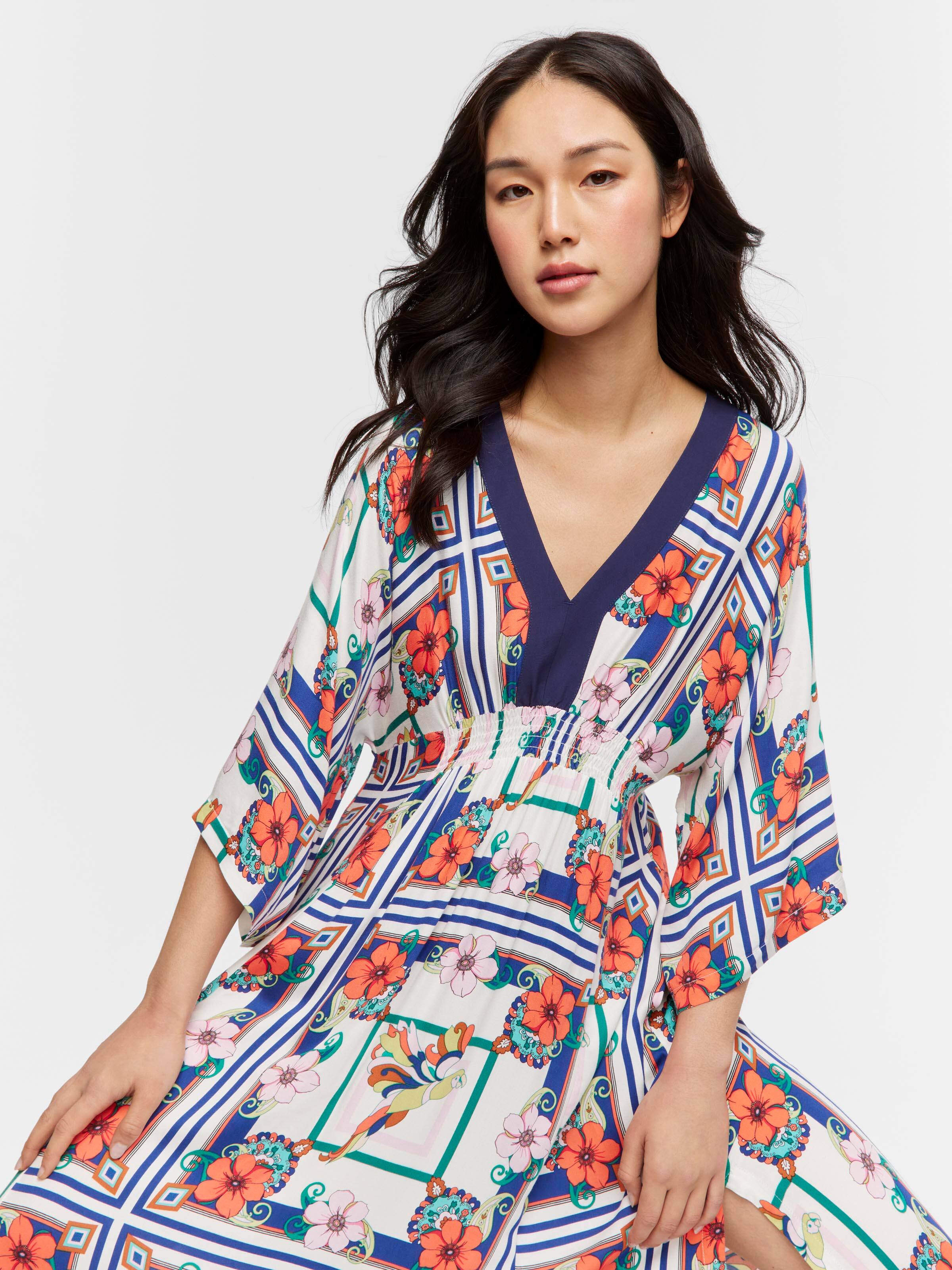 Scarf Print Kimono Nightie