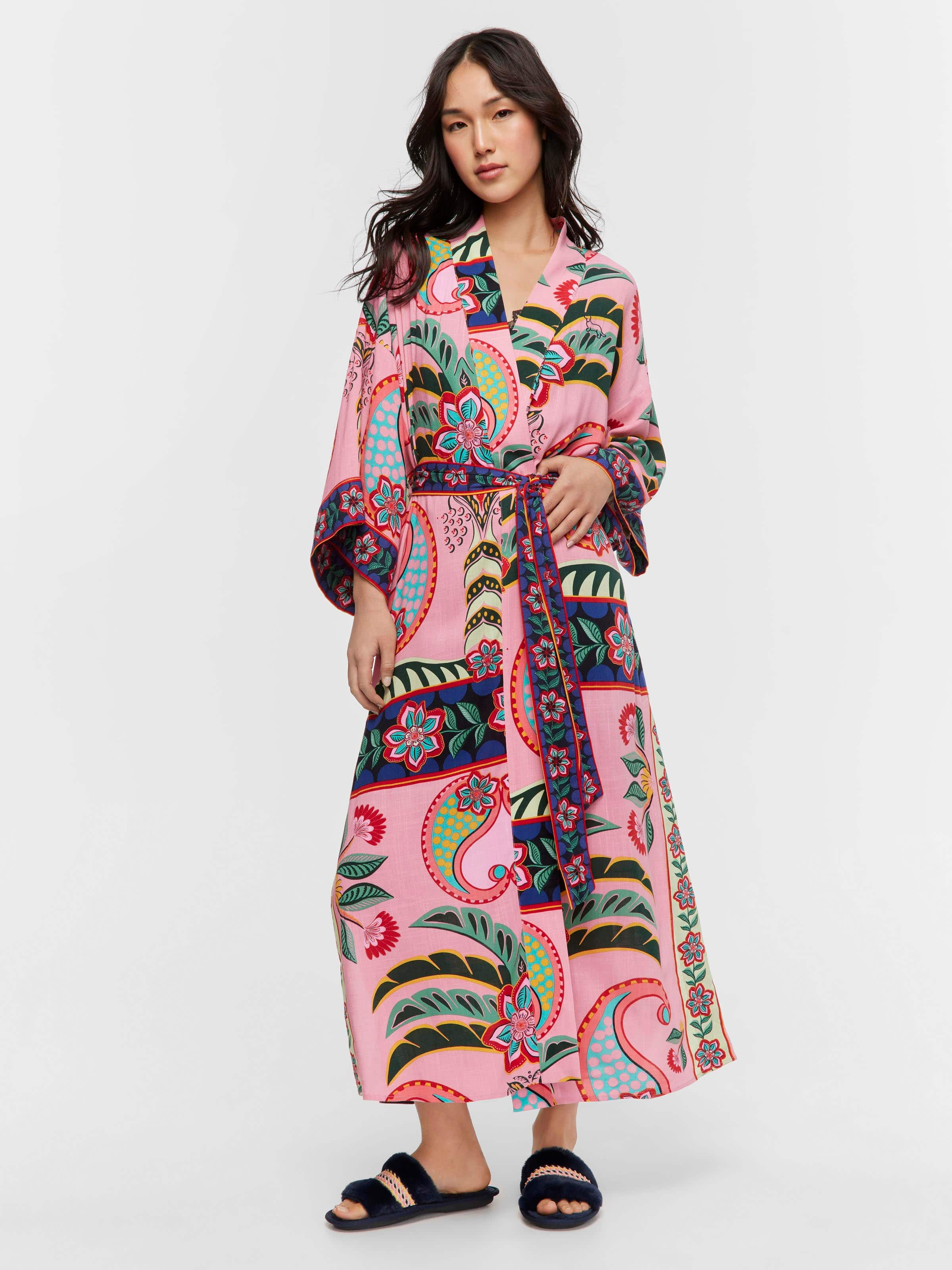 Palm Kimono Gown