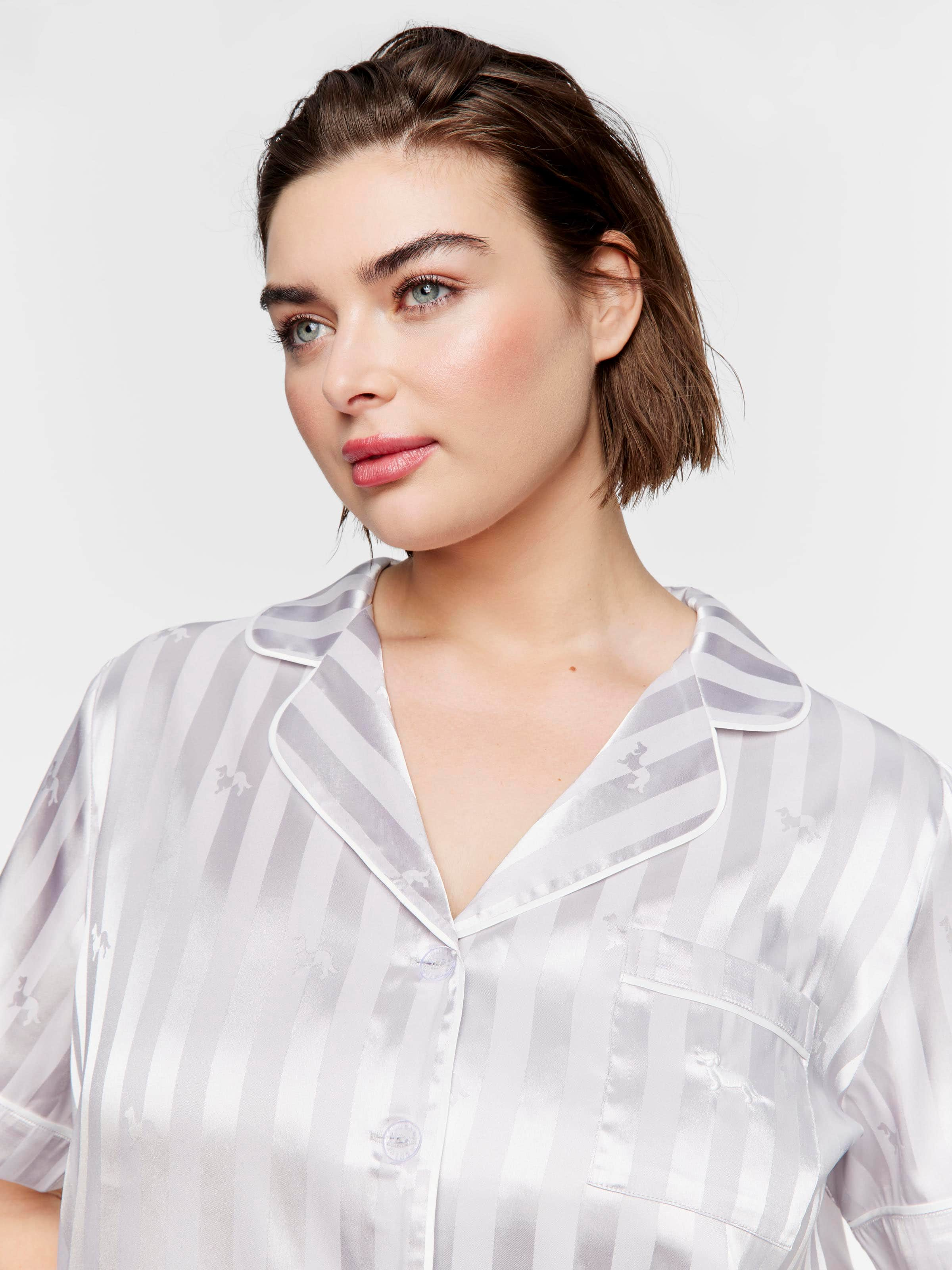 P.A. Plus Silver Satin Shirt