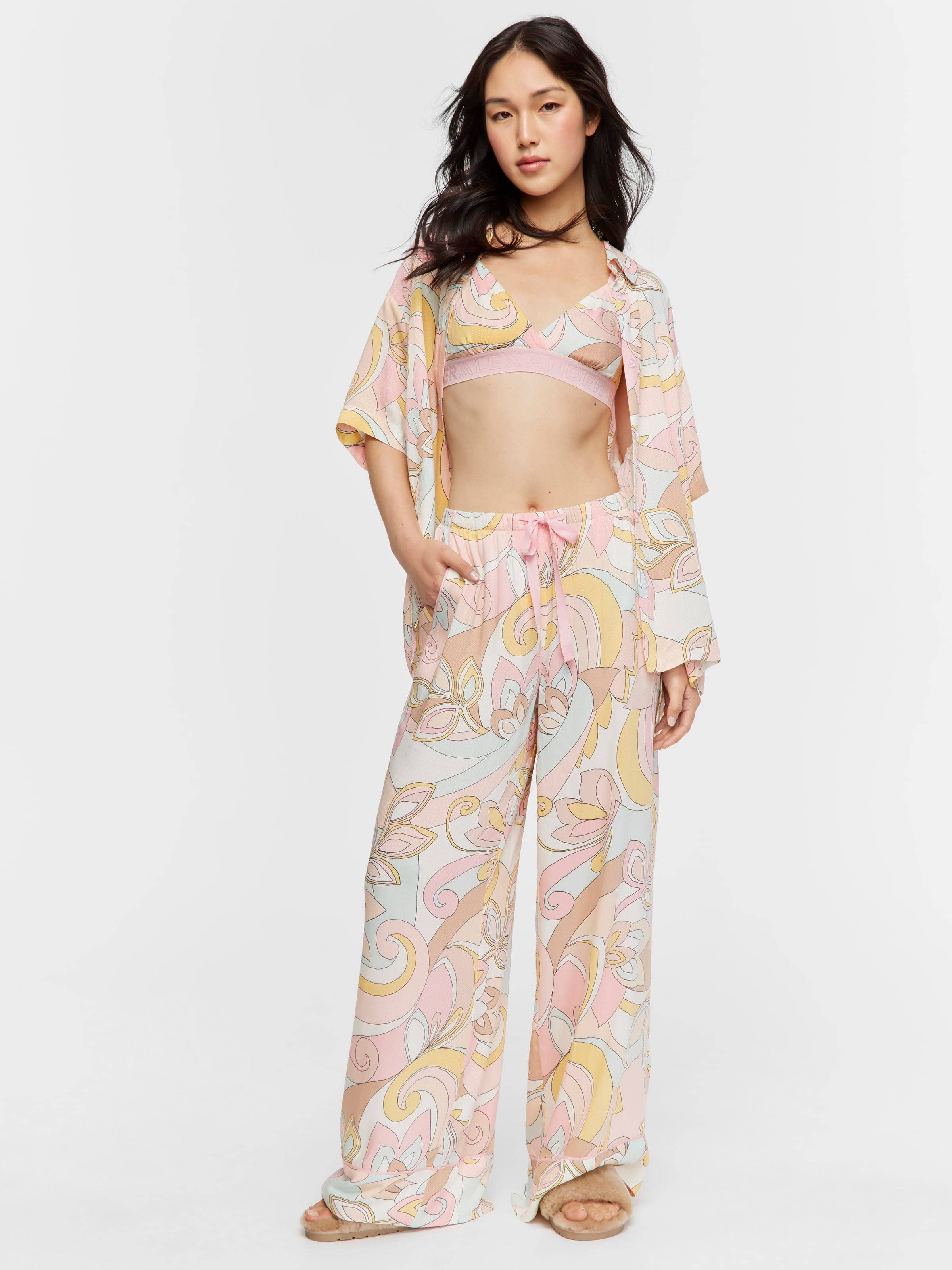 Pastel Paisley Wide Leg Pj Pant