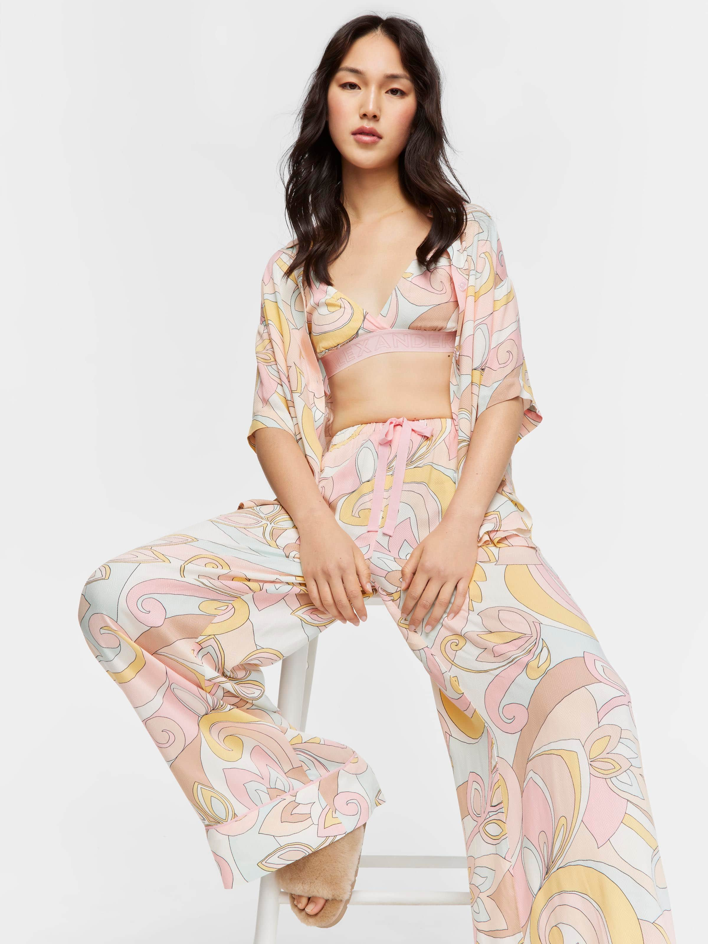 Pastel Paisley Wide Leg Pj Pant