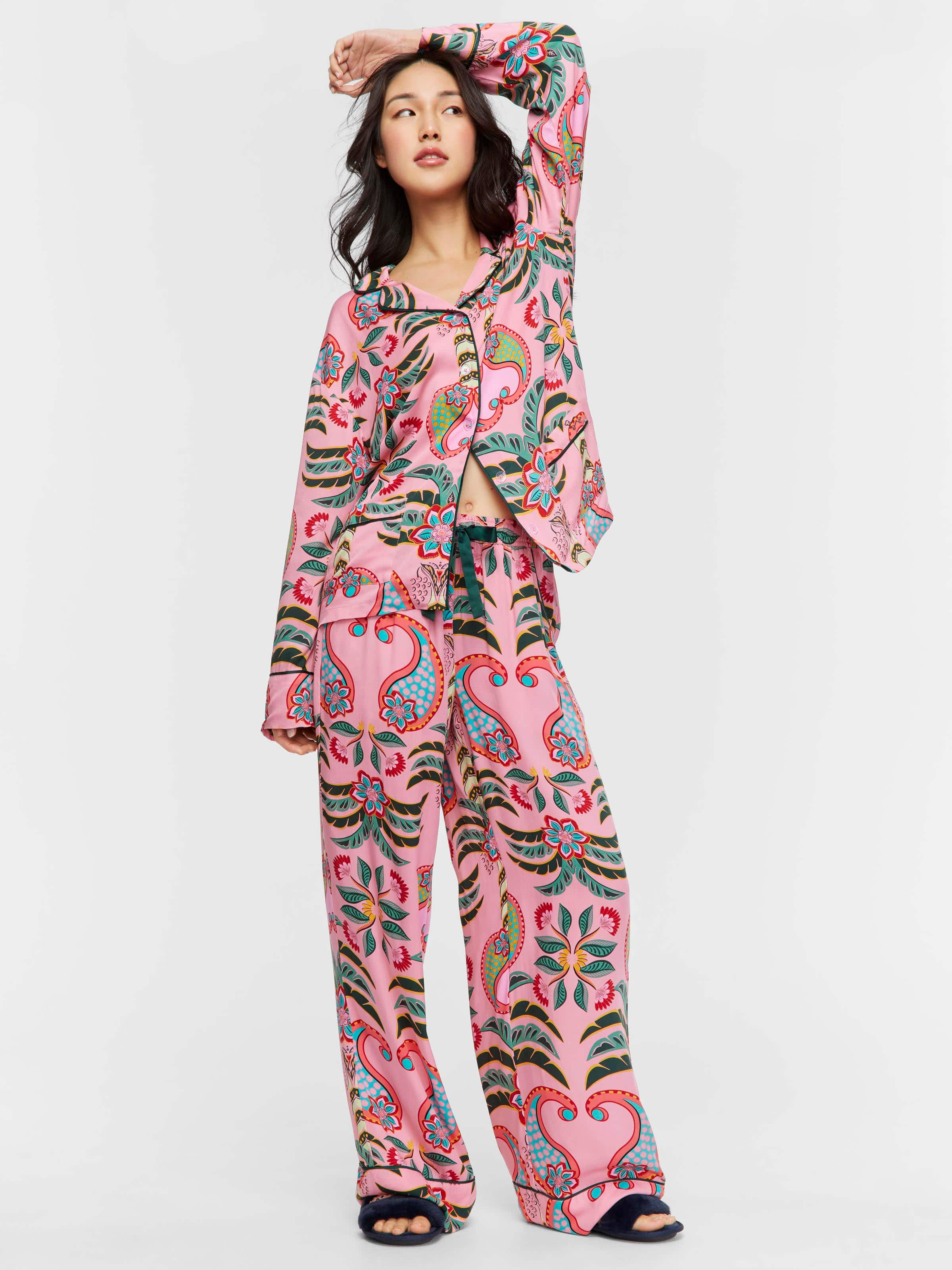 Tropical Floral Pj Set