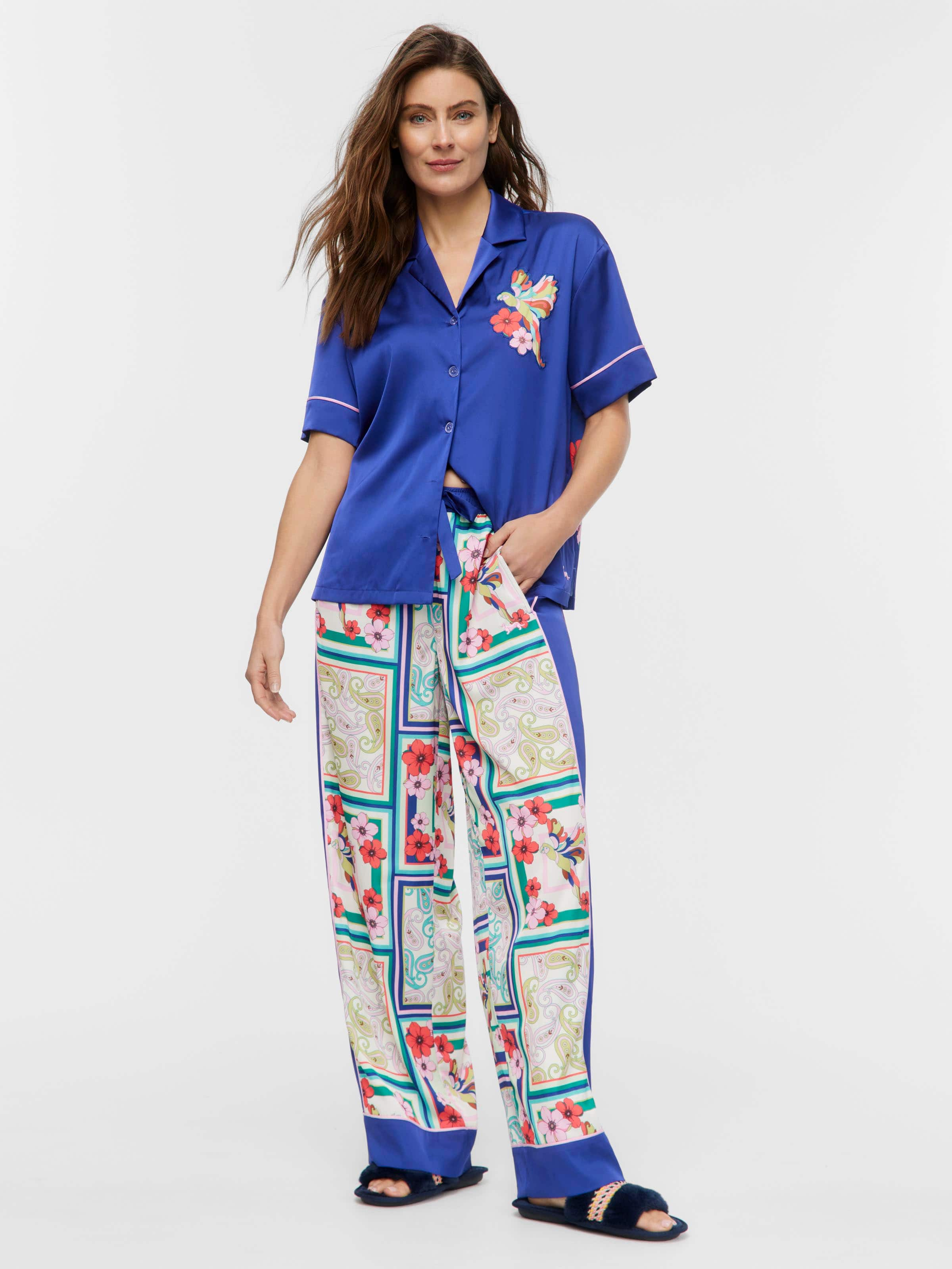 Paisley Tile Wide Leg Pj Pant