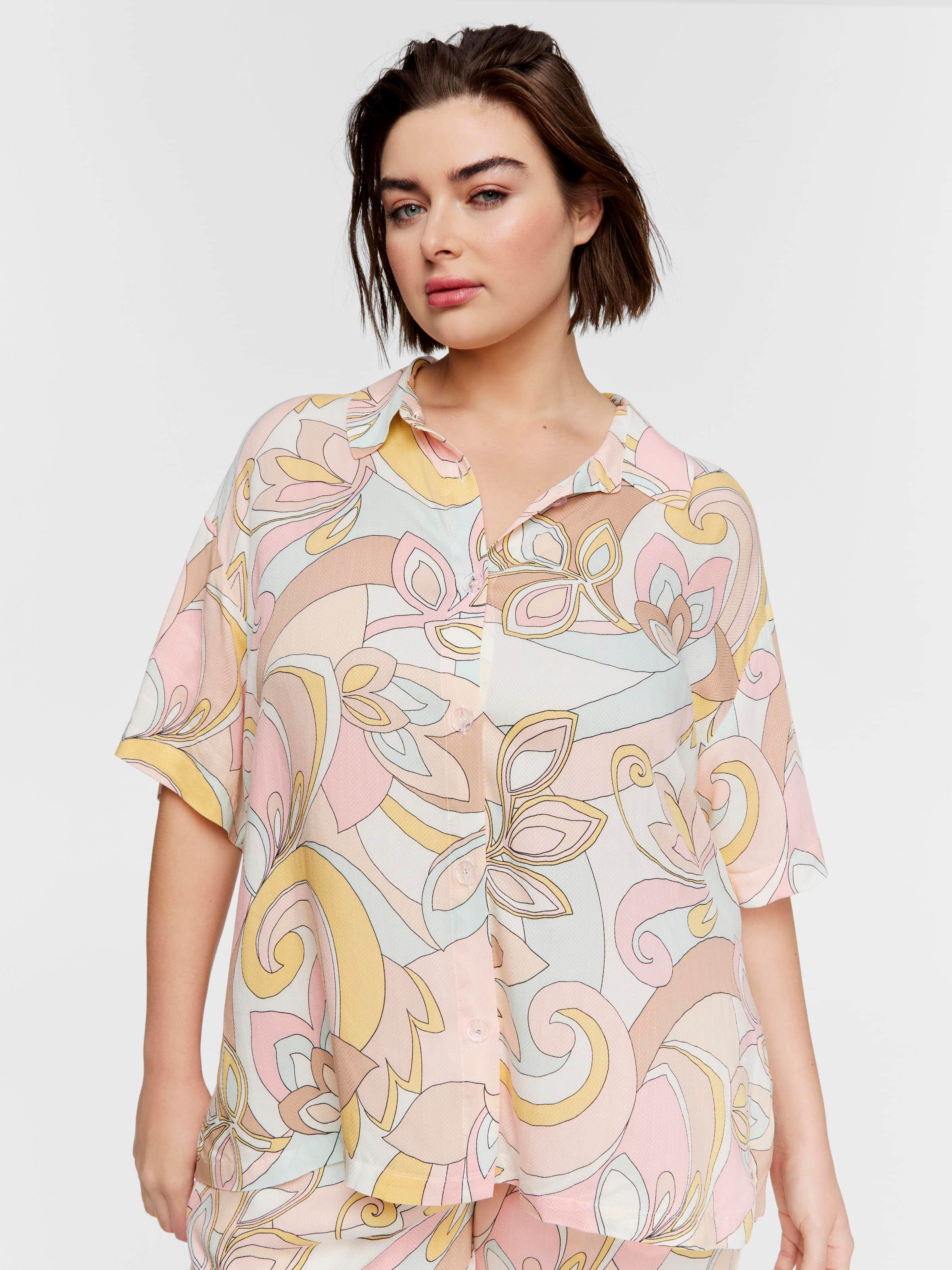 P.A. Plus Pastel Paisley Short Sleeve Shirt