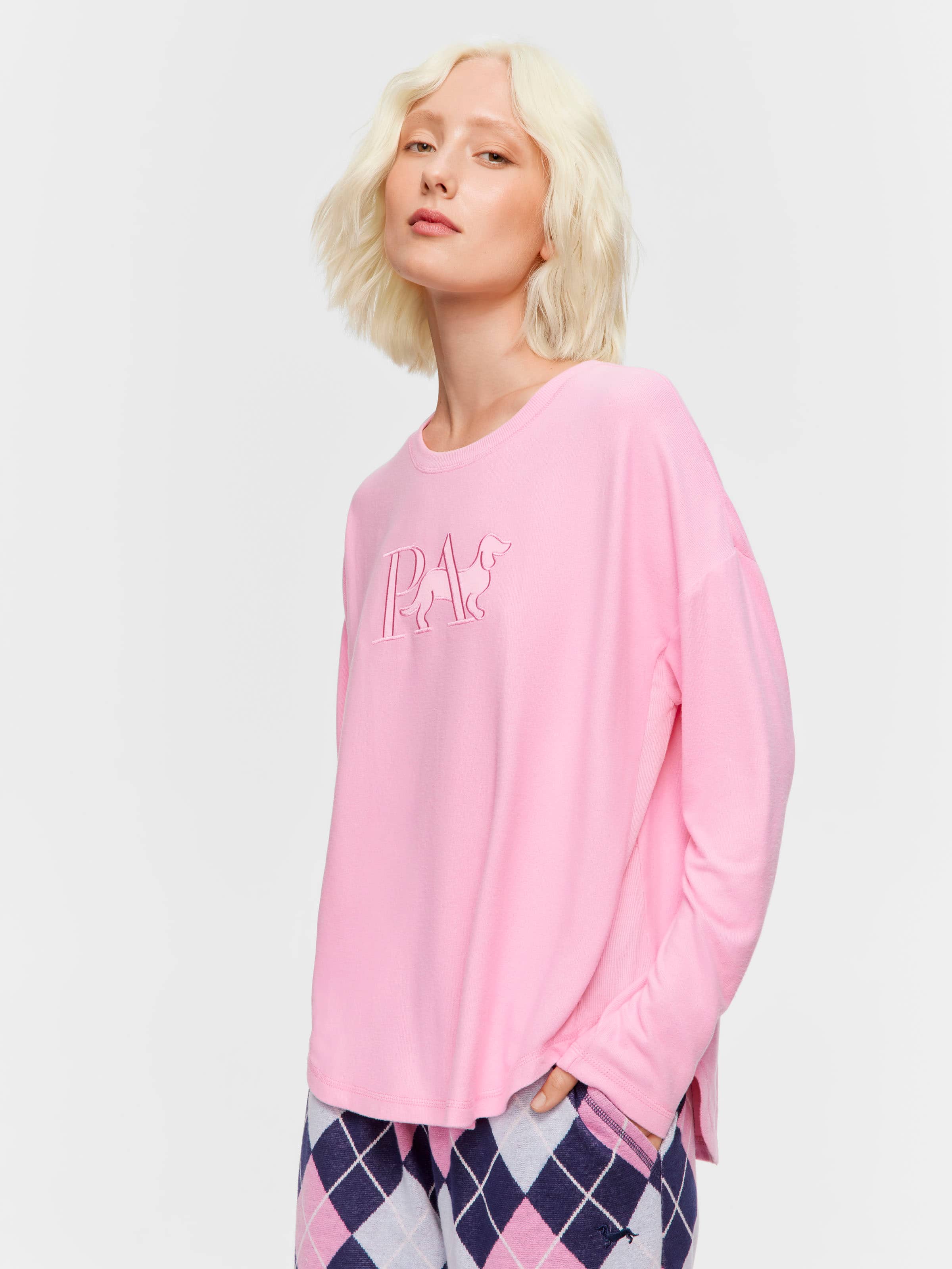 Pink Plush P.A. Logo Sweater