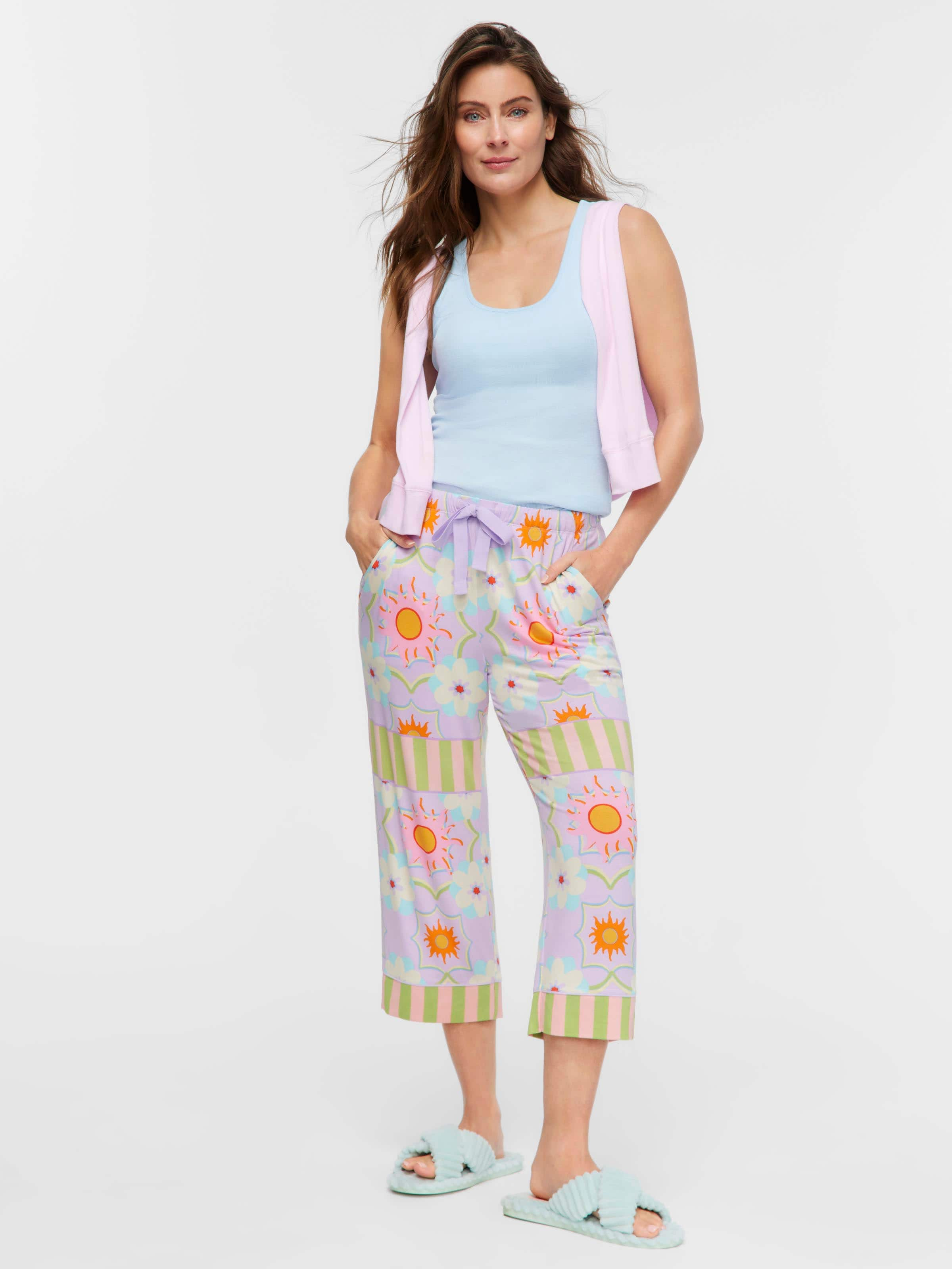 Daisy Tile 3/4 Pj Pant