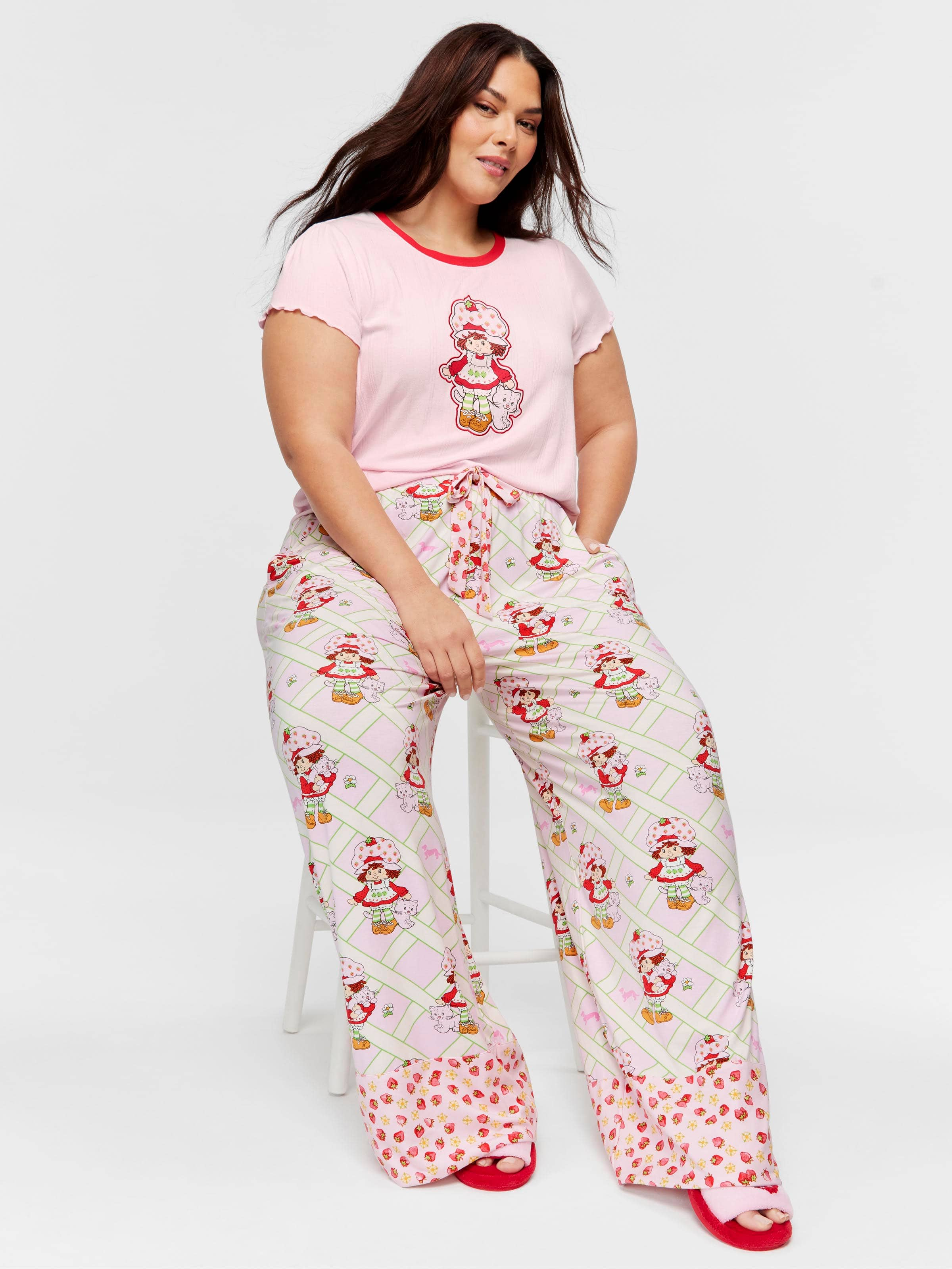 P.A. Plus Strawberry Shortcake Wide Leg Pj Pant