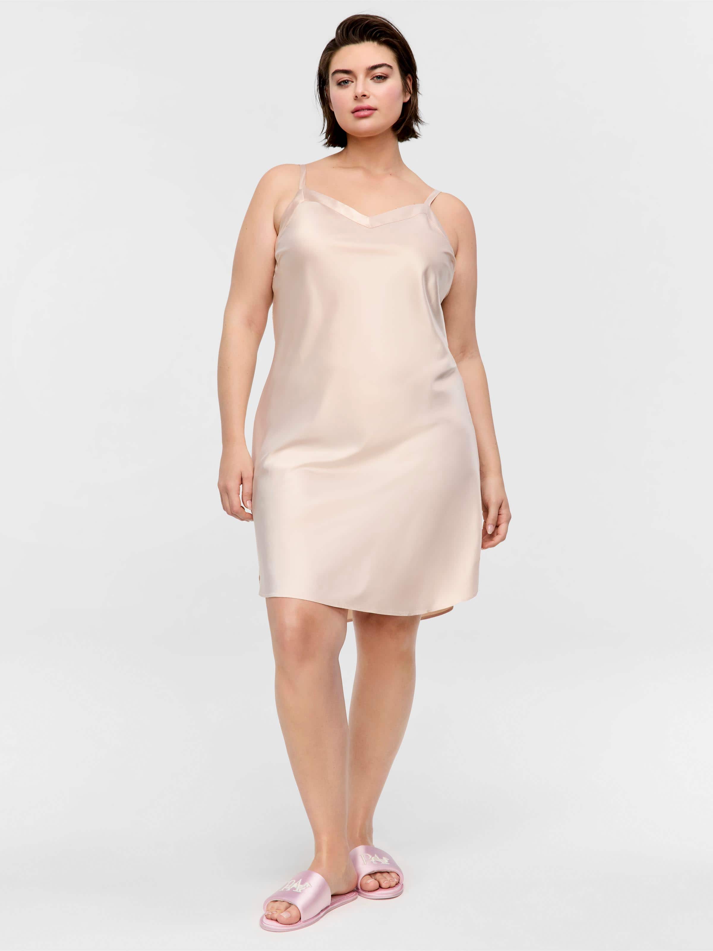 P.A. Plus Nude Satin Slip