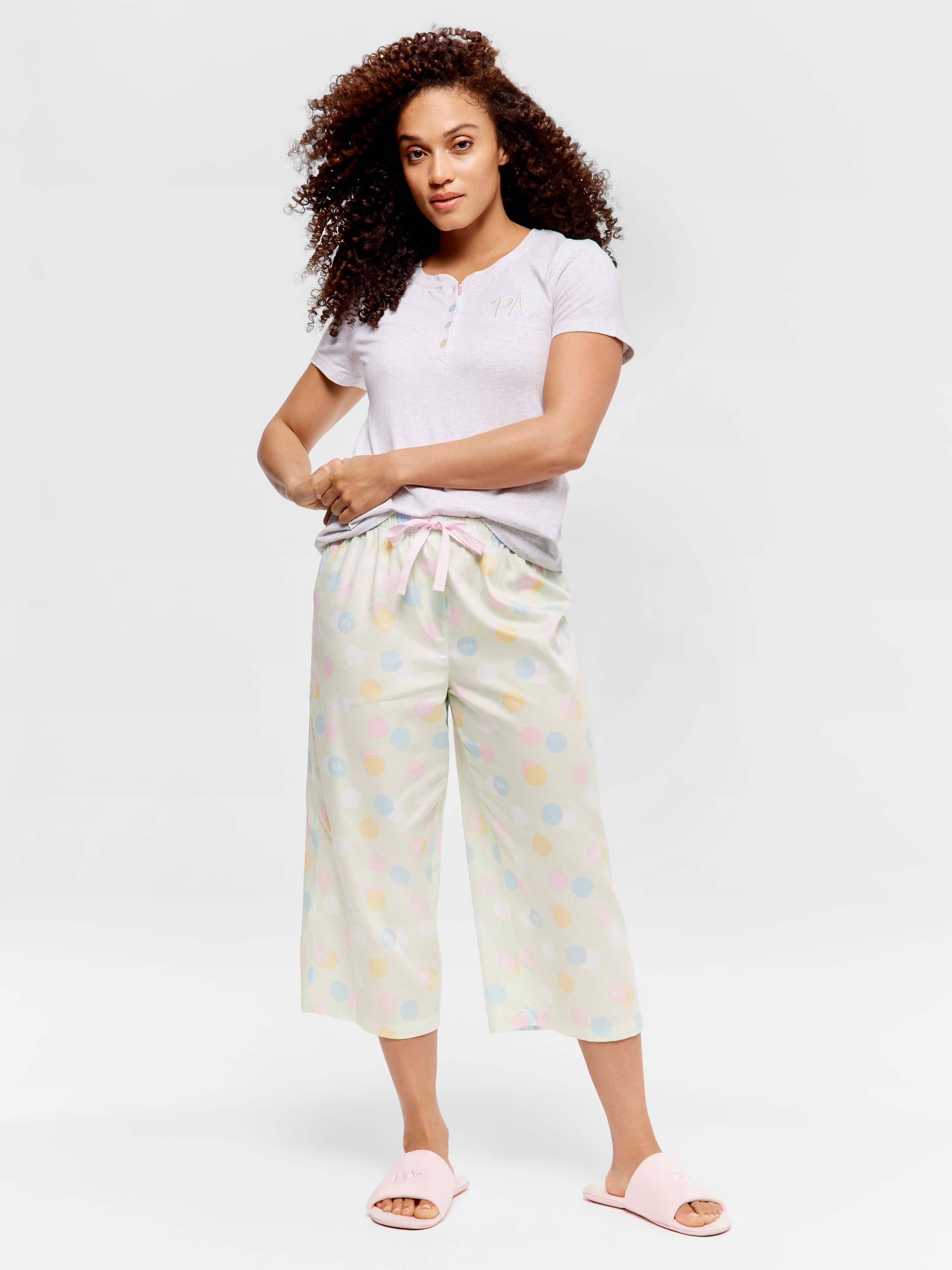 Mint Spot 3/4 Pj Pant