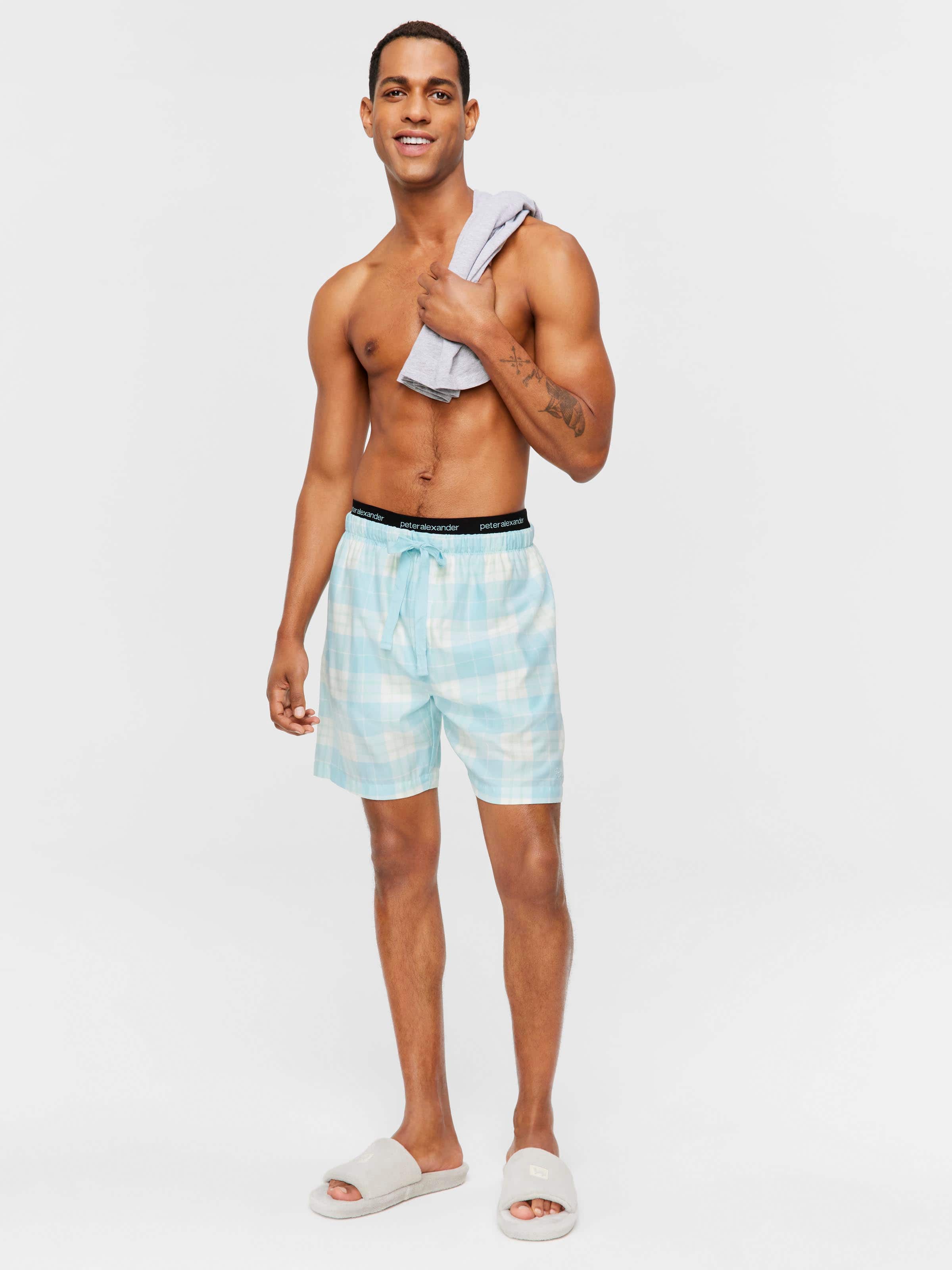 Sage Check Mid Short
