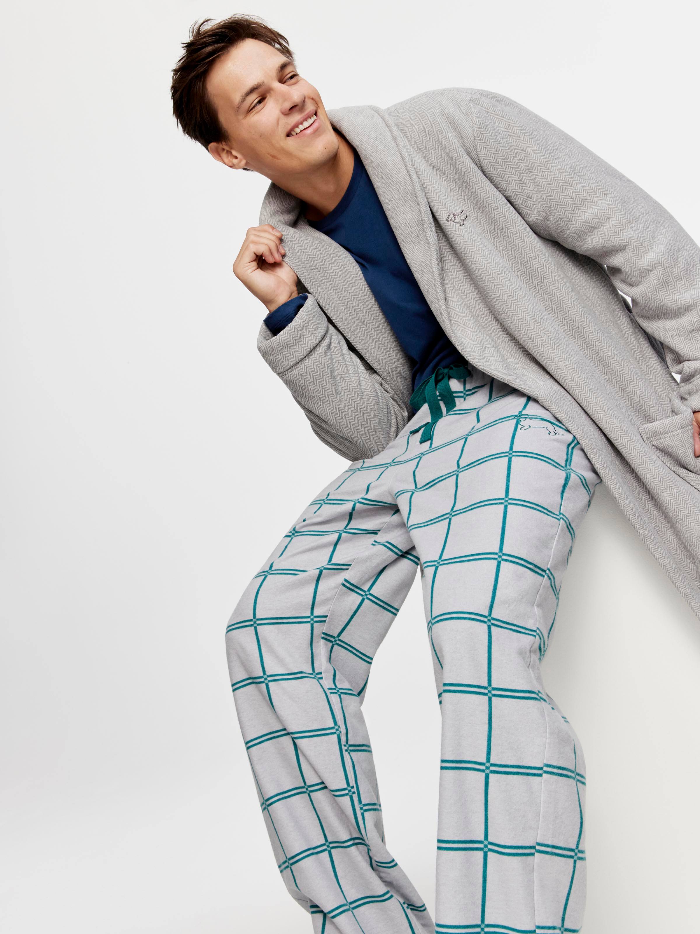 Peter Alexander Men's Green Stripe Long Flannelette Pyjama/Lounge Pant Size  XXL