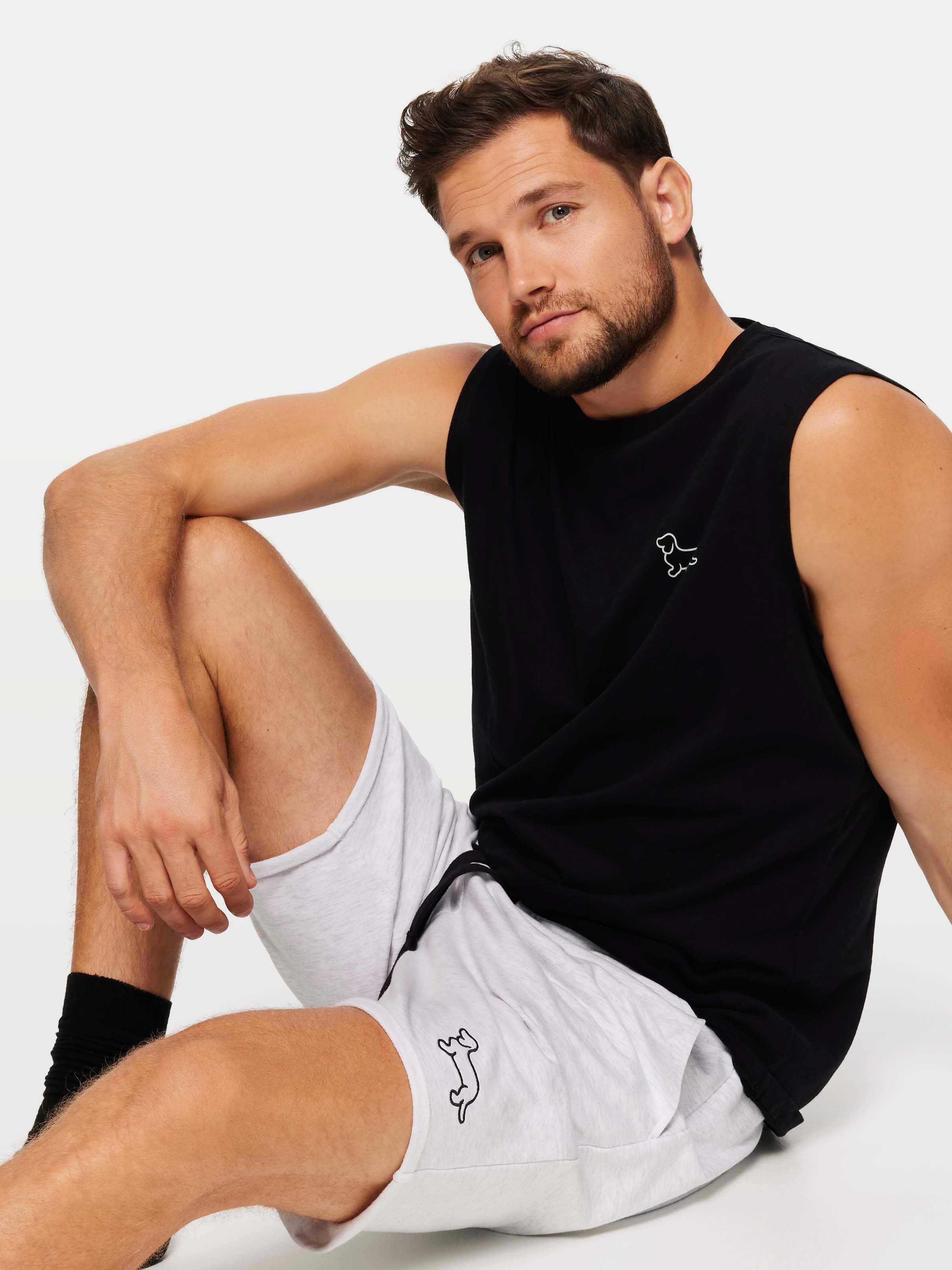 P.A. Light Grey Cut Off Sweat Short