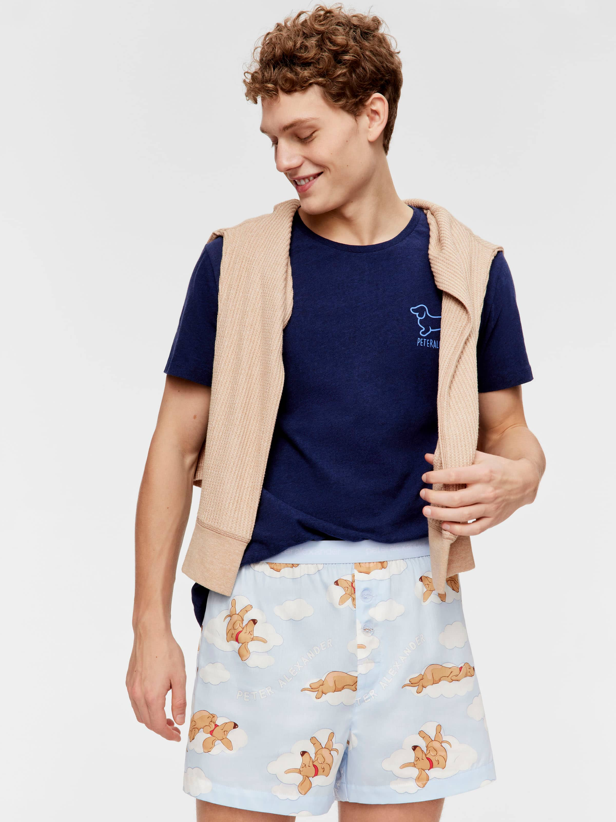 Mens pyjama discount shorts with pockets